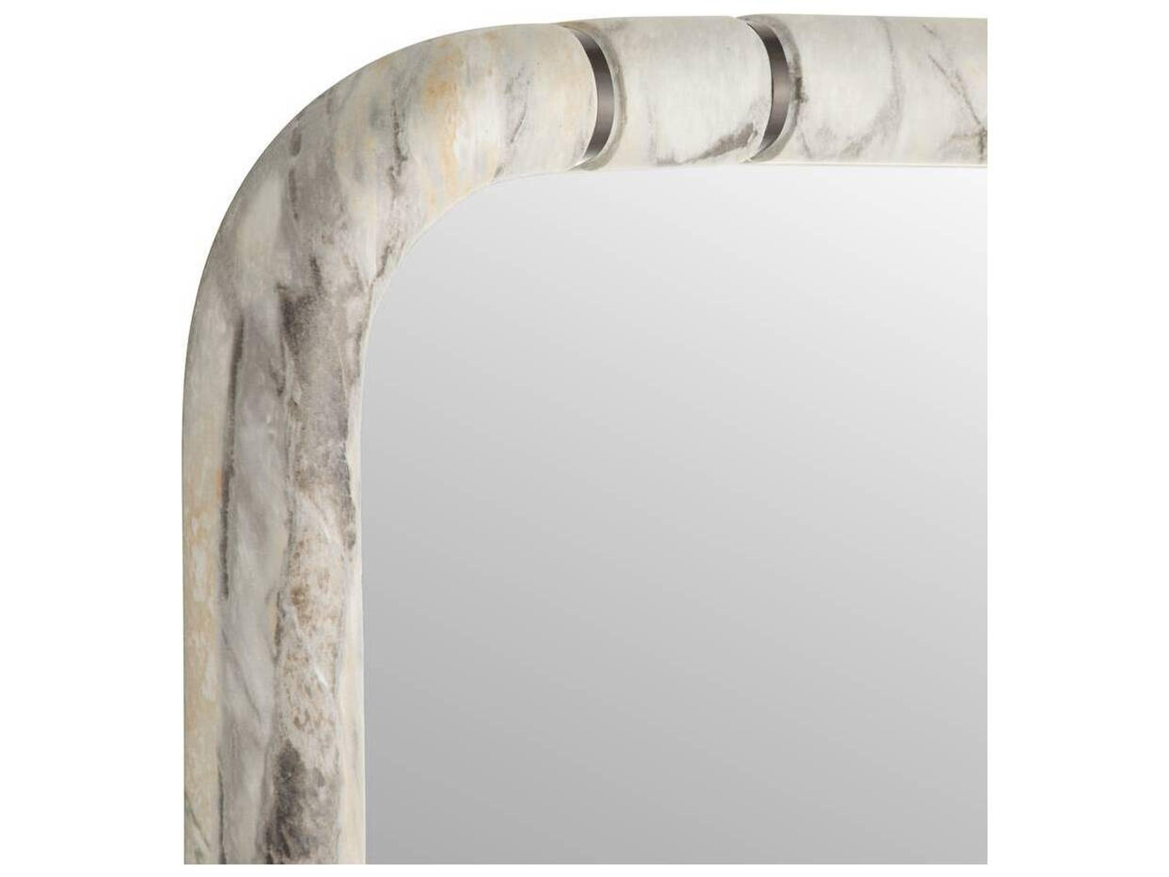 Arteriors Home Gray Flower Wall Mirror Rectangular