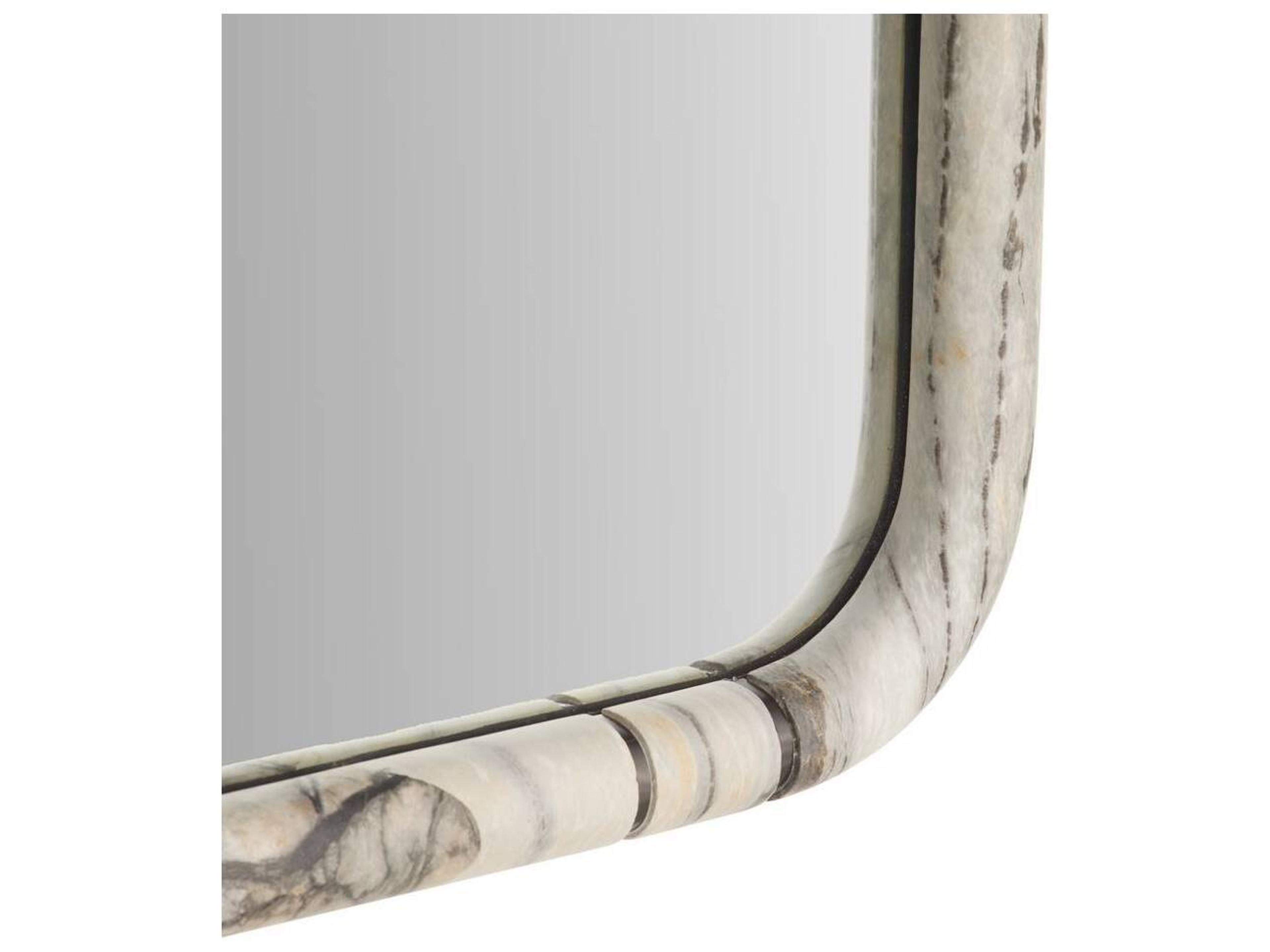 Arteriors Home Gray Flower Wall Mirror Rectangular