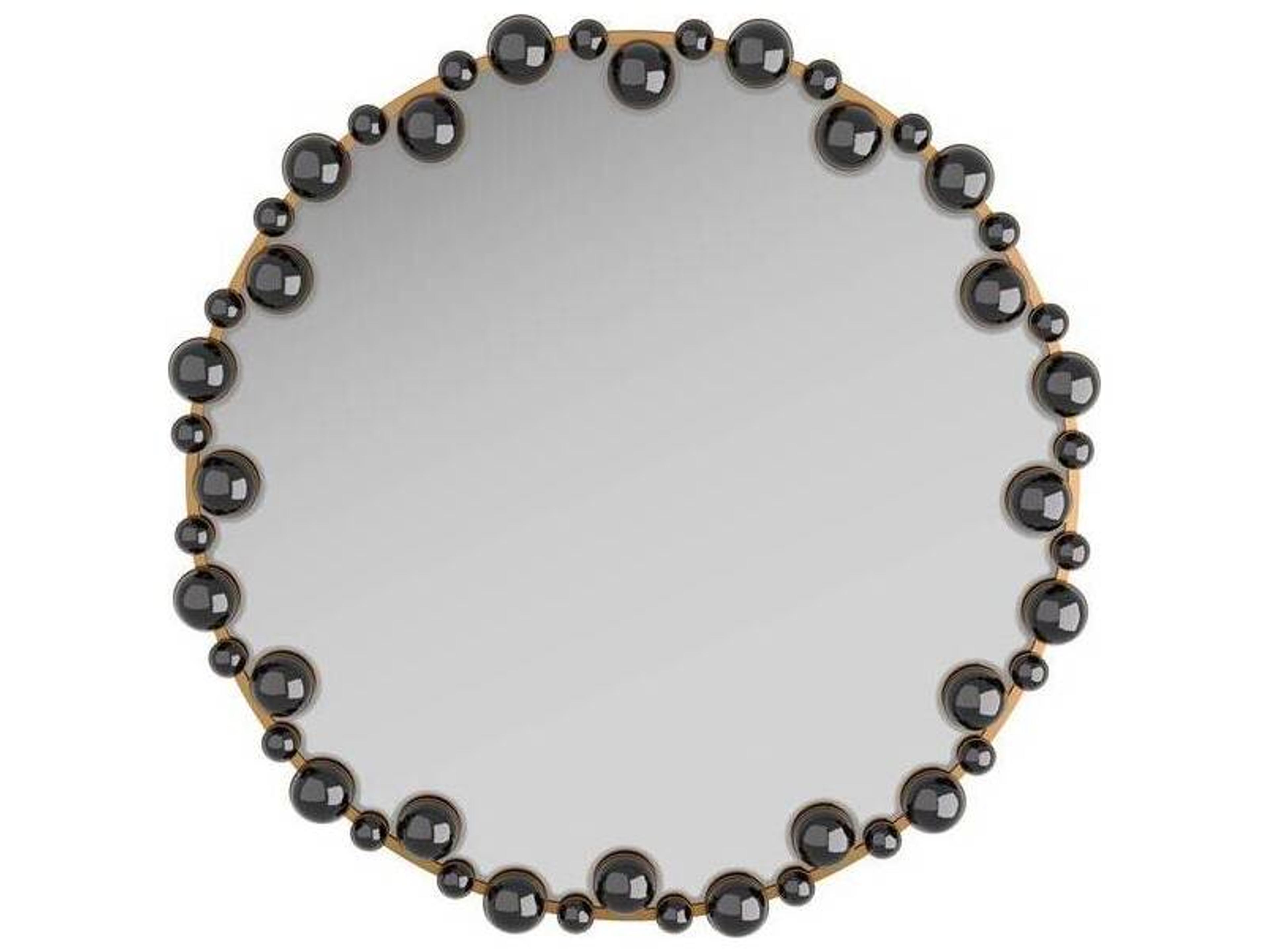 Arteriors Home Black Antique Brass Wall Mirror Round