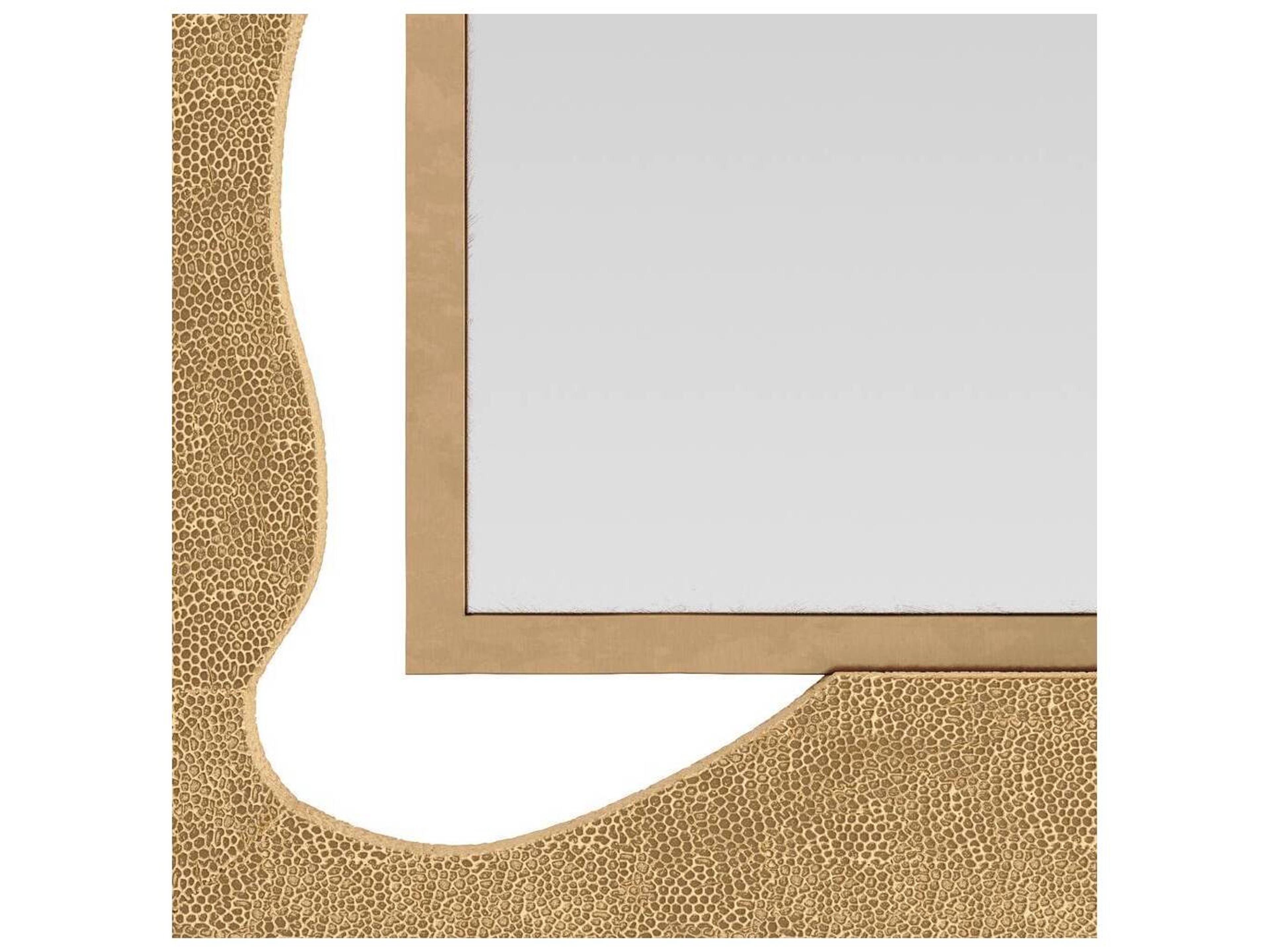 Arteriors Home Antique Brass Plain Wall Mirror Rectangular