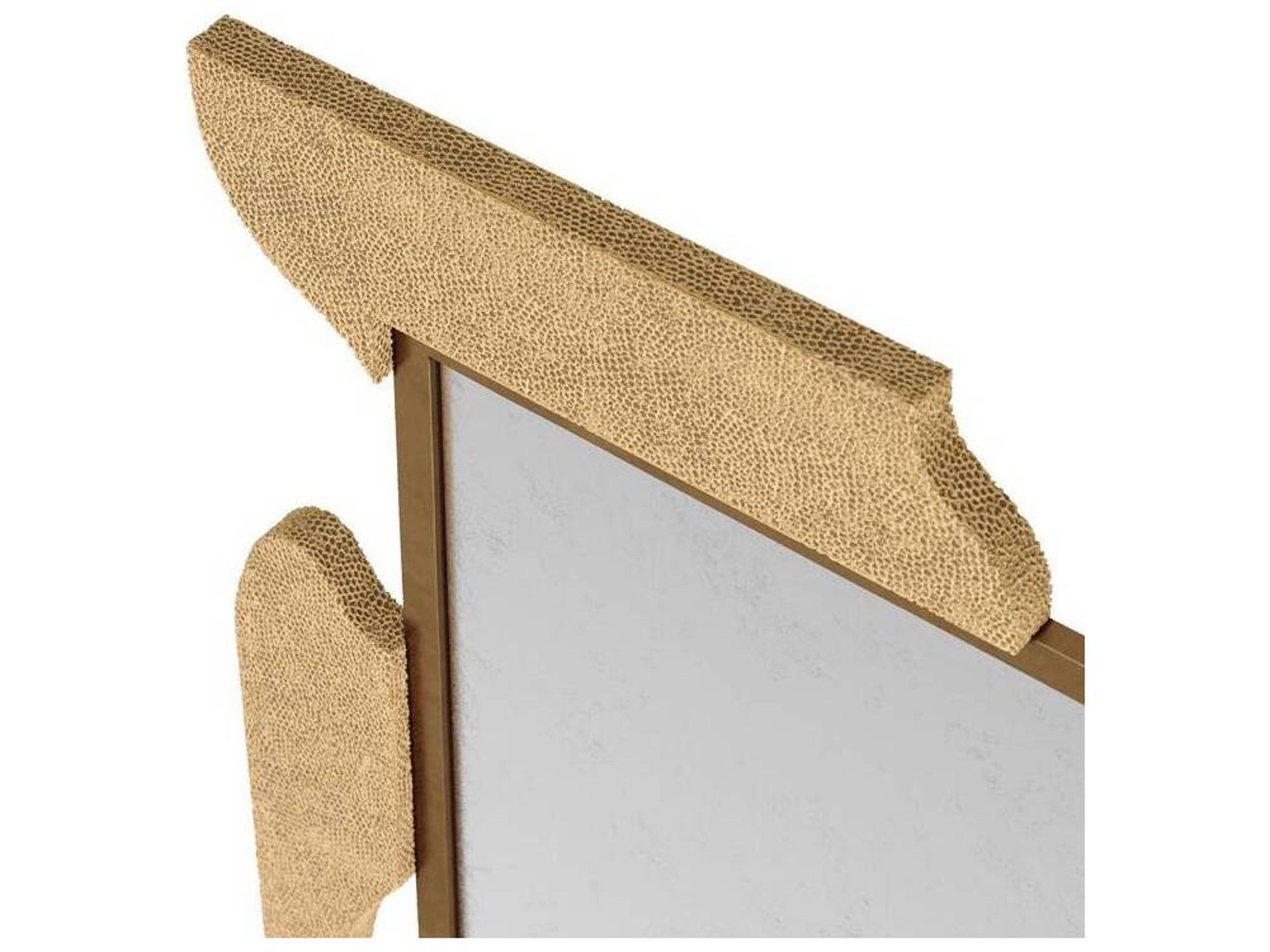 Arteriors Home Antique Brass Plain Wall Mirror Rectangular