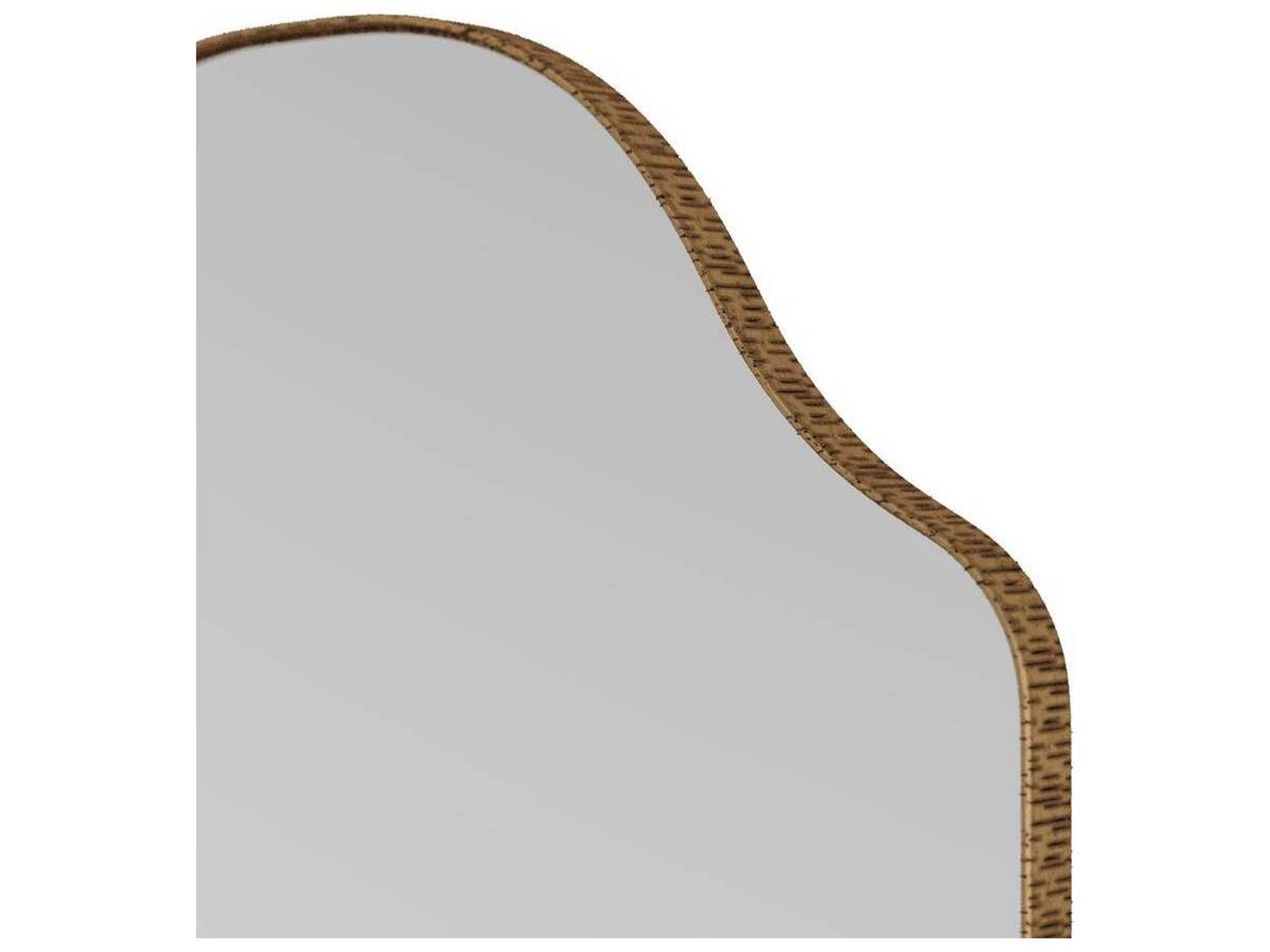 Arteriors Home Antique Brass Plain Wall Mirror Rectangular
