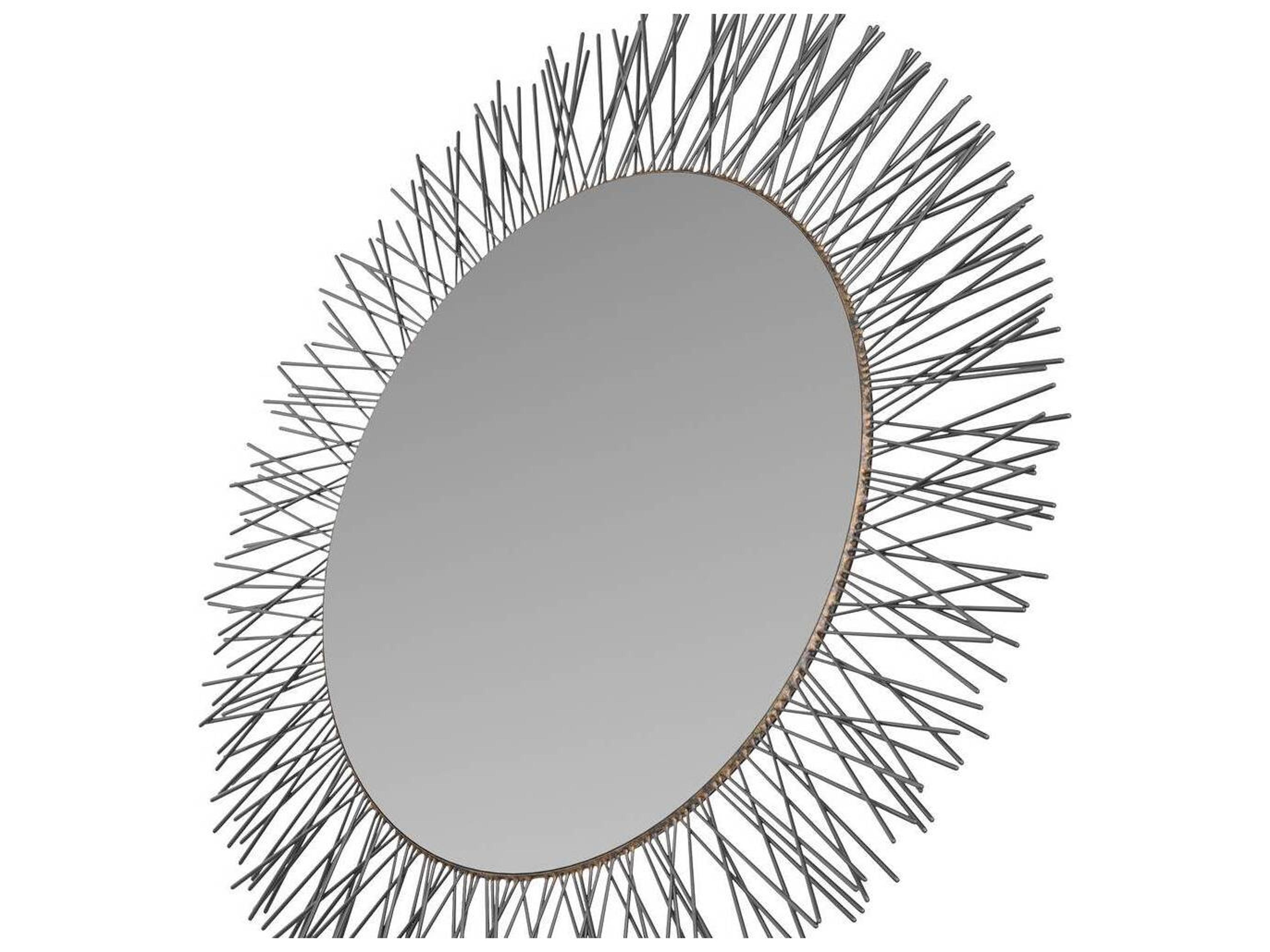 Arteriors Home Burnished Iron Wall Mirror Sunburst