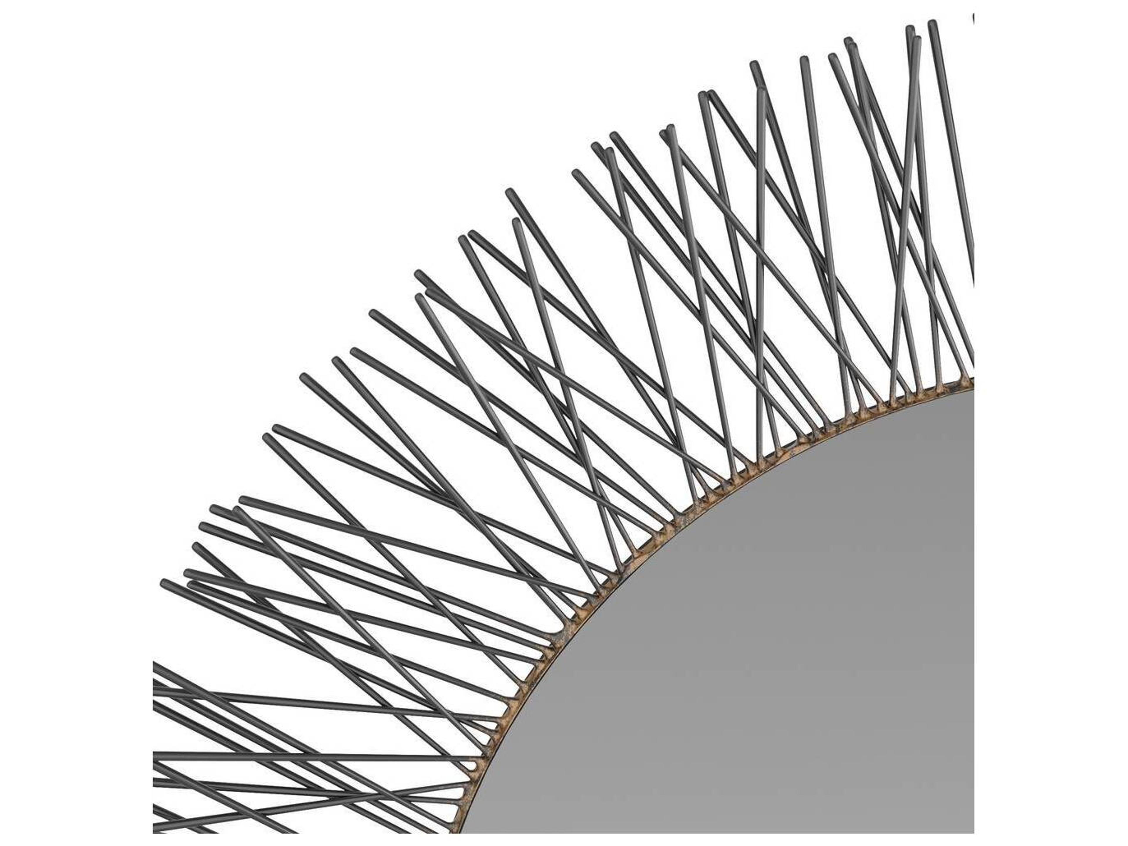 Arteriors Home Burnished Iron Wall Mirror Sunburst