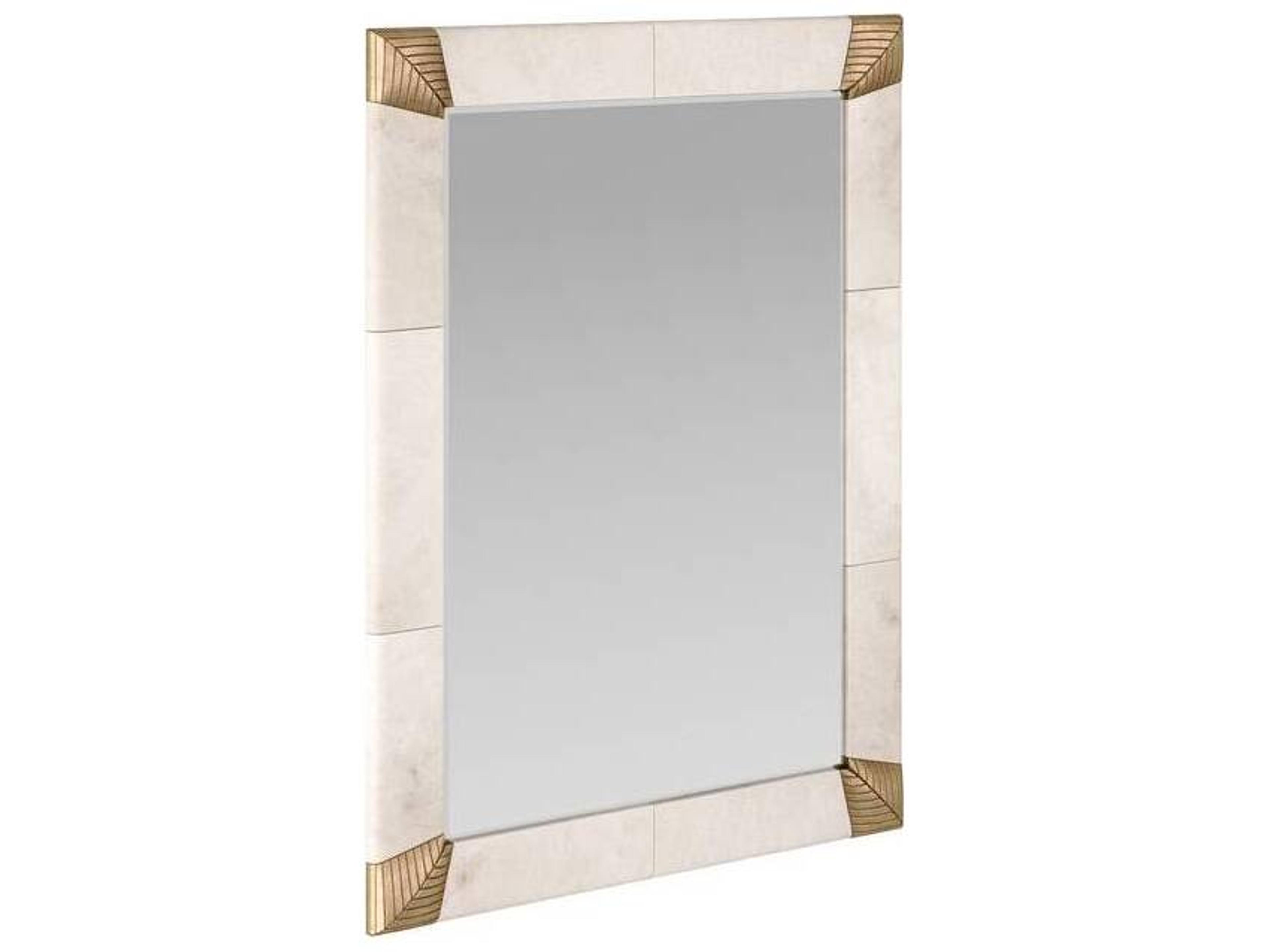 Arteriors Home Ivory Antique Brass Wall Mirror Rectangular