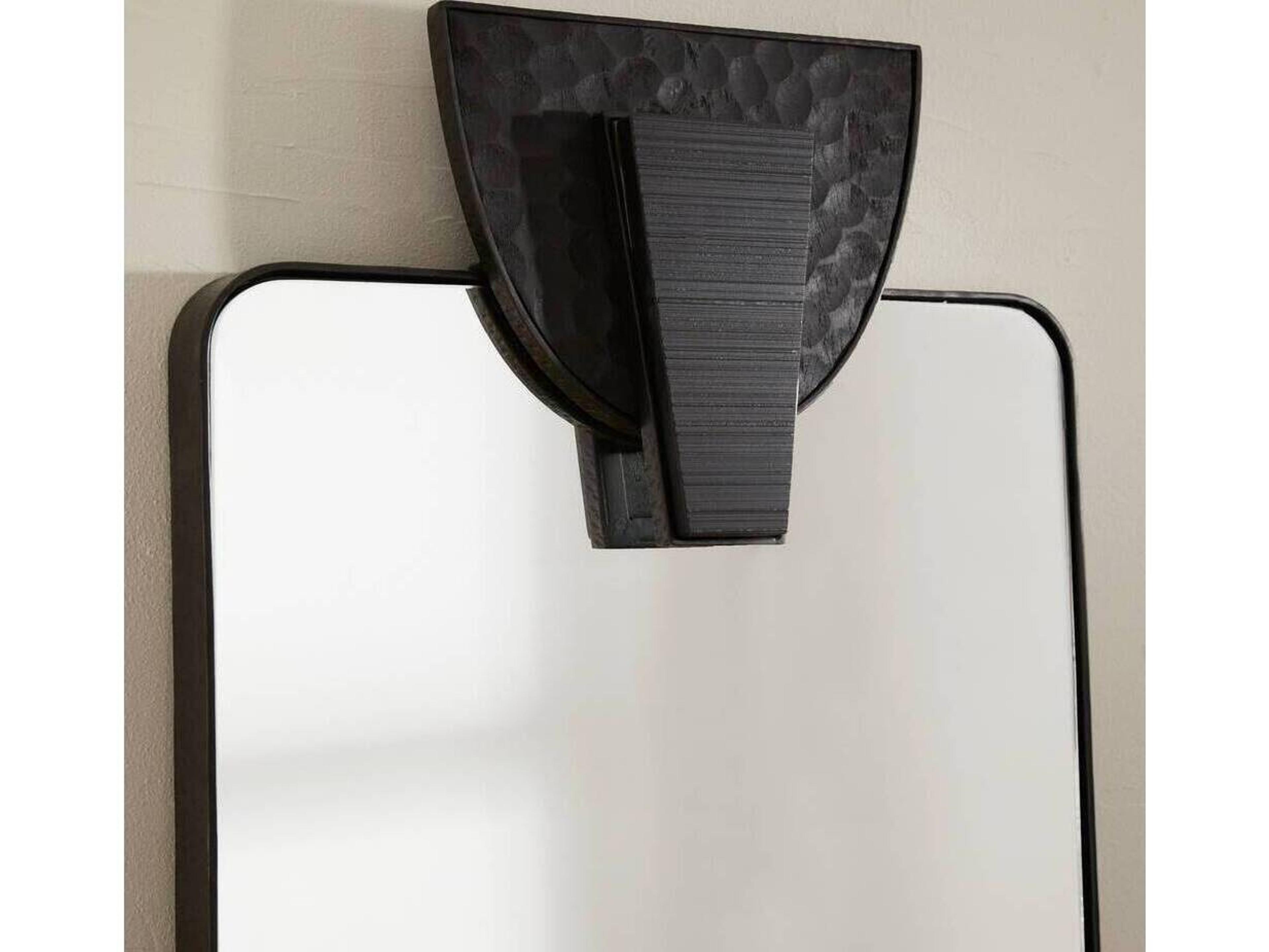 Arteriors Home Blackened Iron Plain Floor Mirror Rectangular