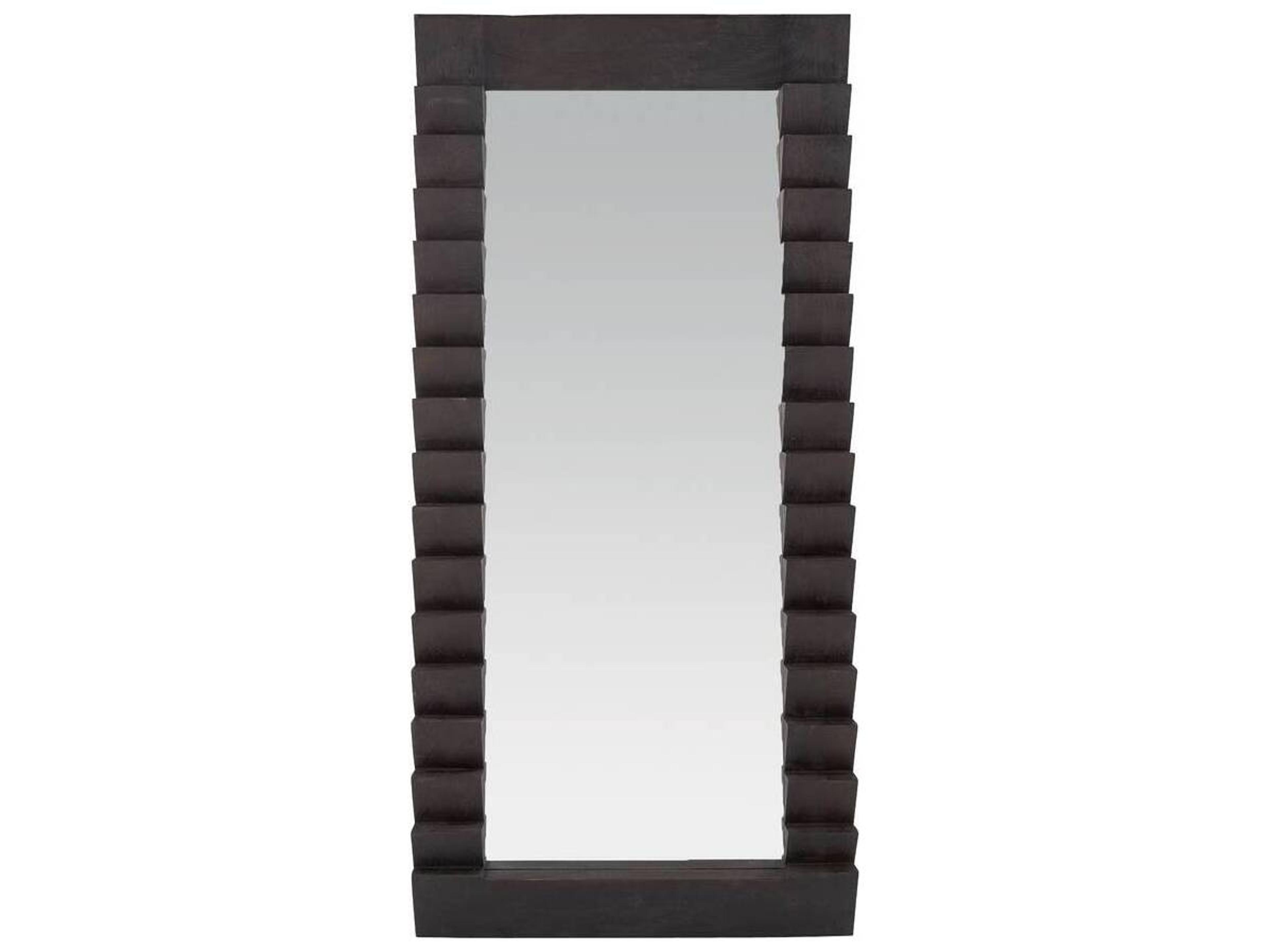 Elkins Floor Mirror Rectangular Sawtooth Wood Frame