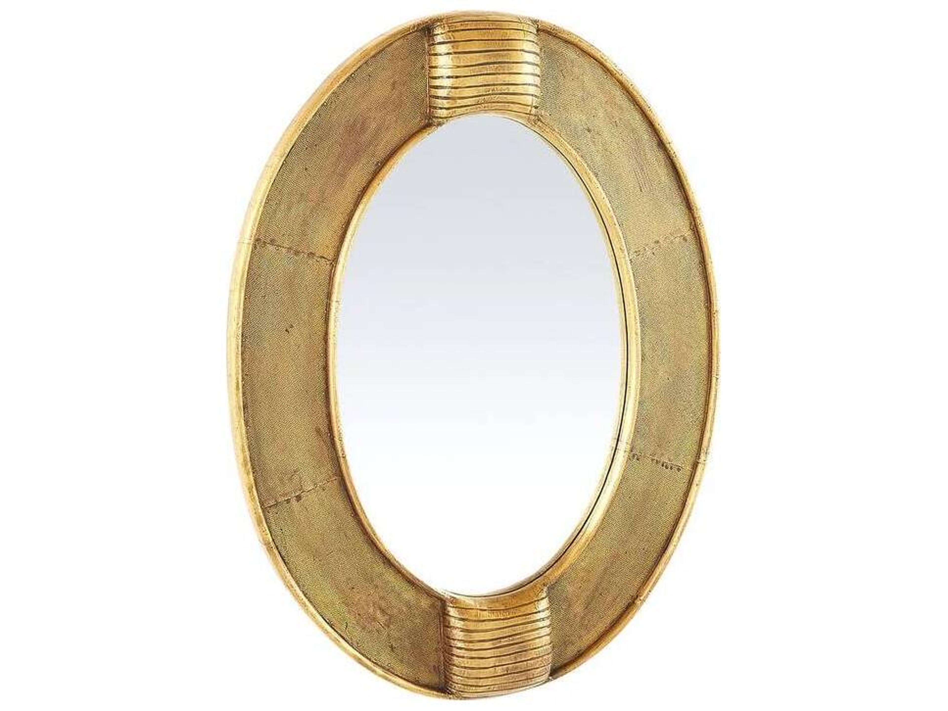Arteriors Eagan Mirror Antique Brass Oval Wall Decor