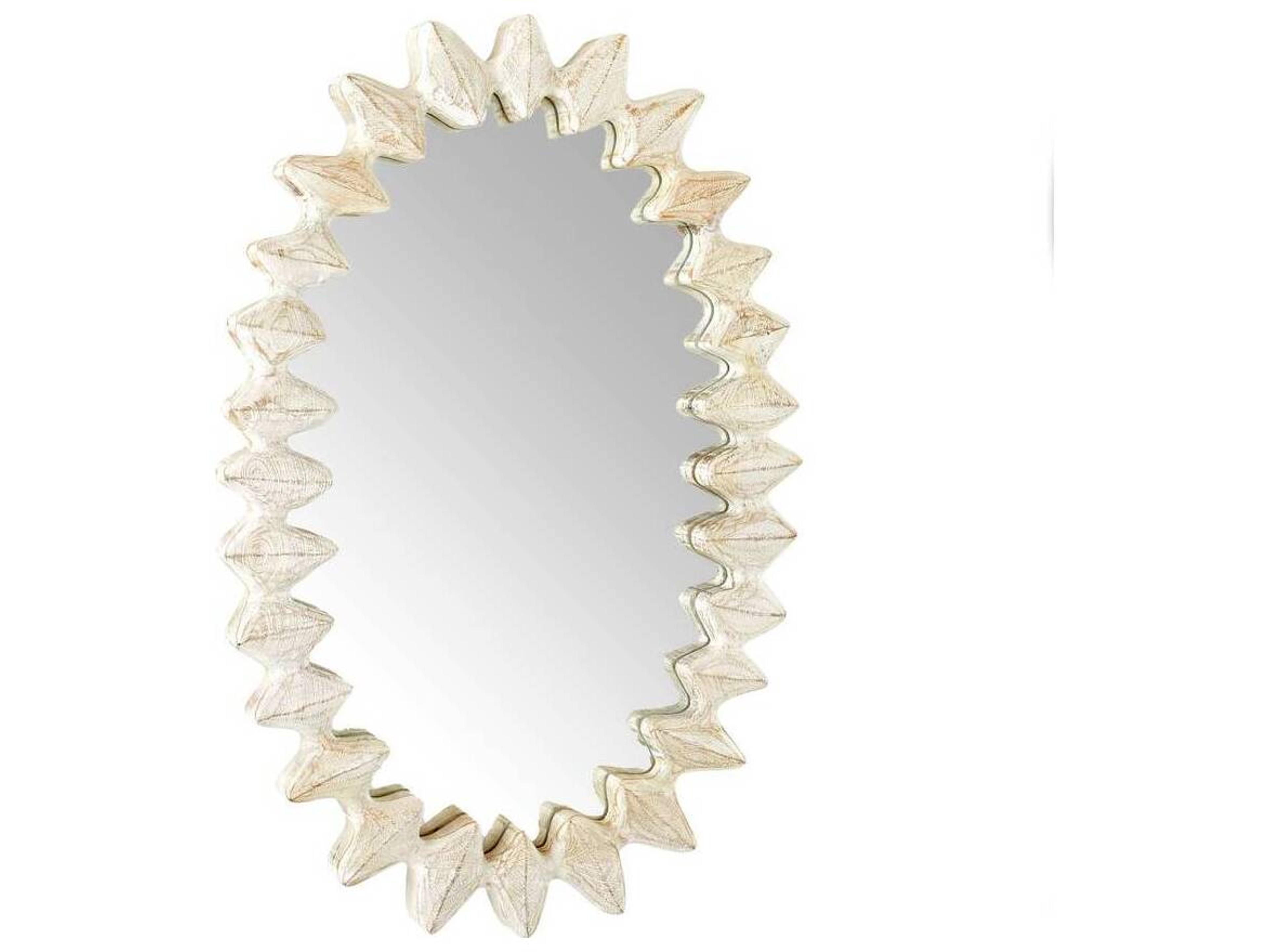 Arteriors Home Whitewash Plain Wall Mirror Oval