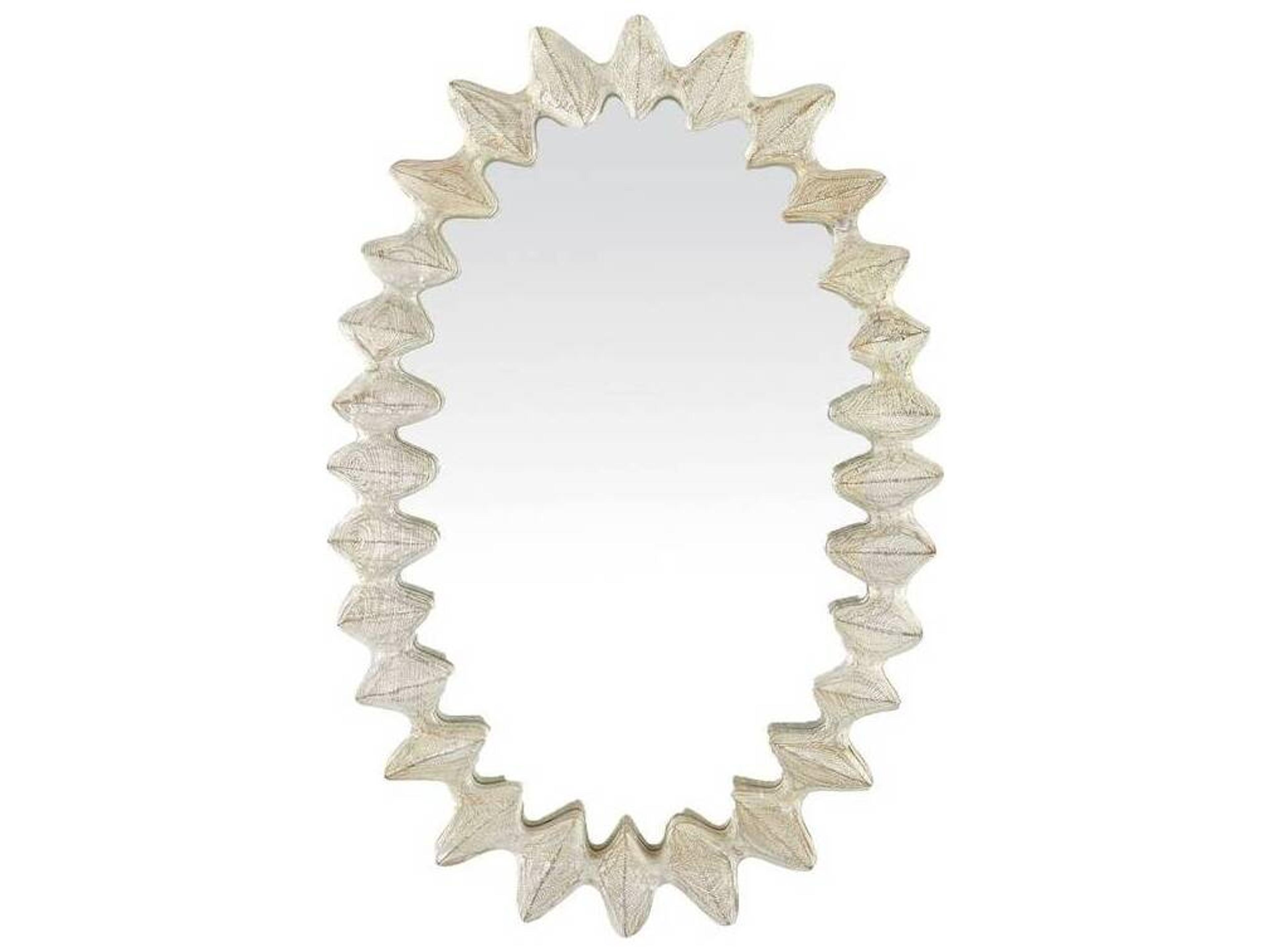 Arteriors Home Whitewash Plain Wall Mirror Oval