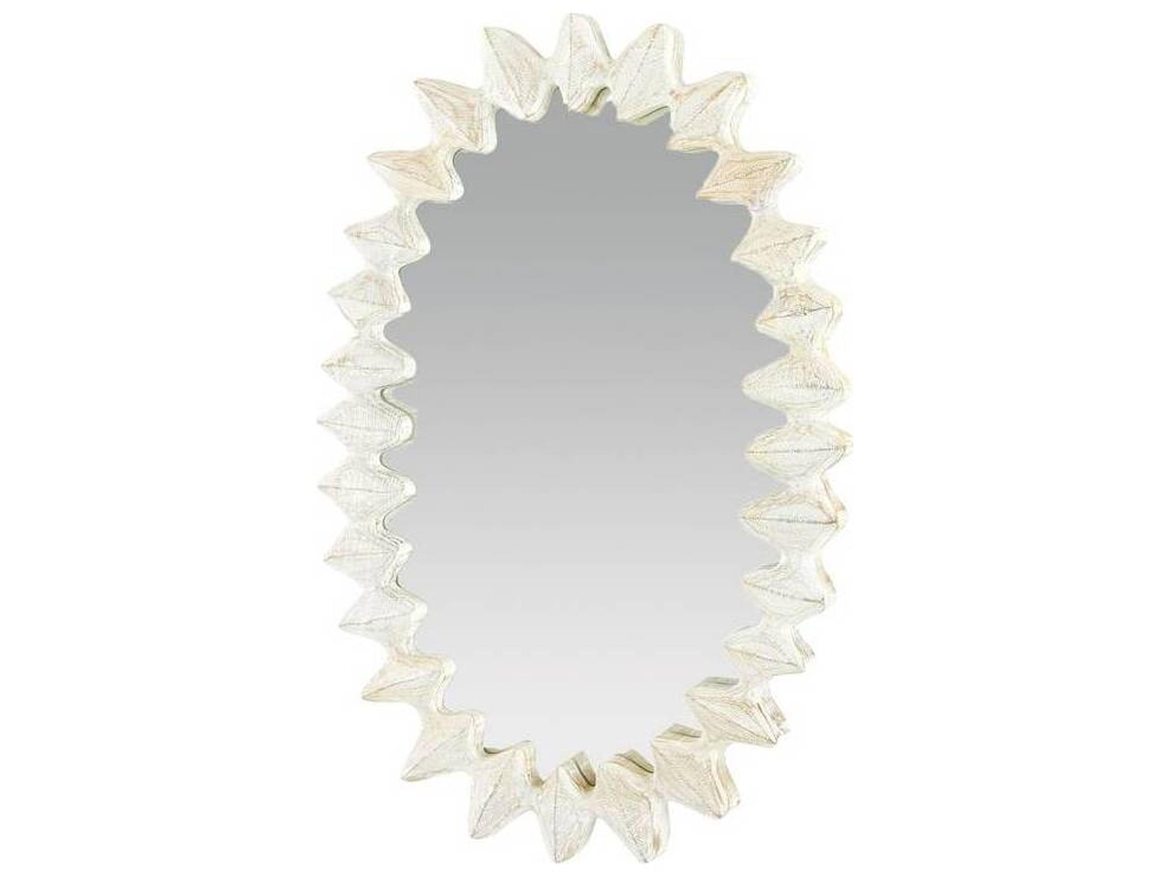 Arteriors Home Whitewash Plain Wall Mirror Oval