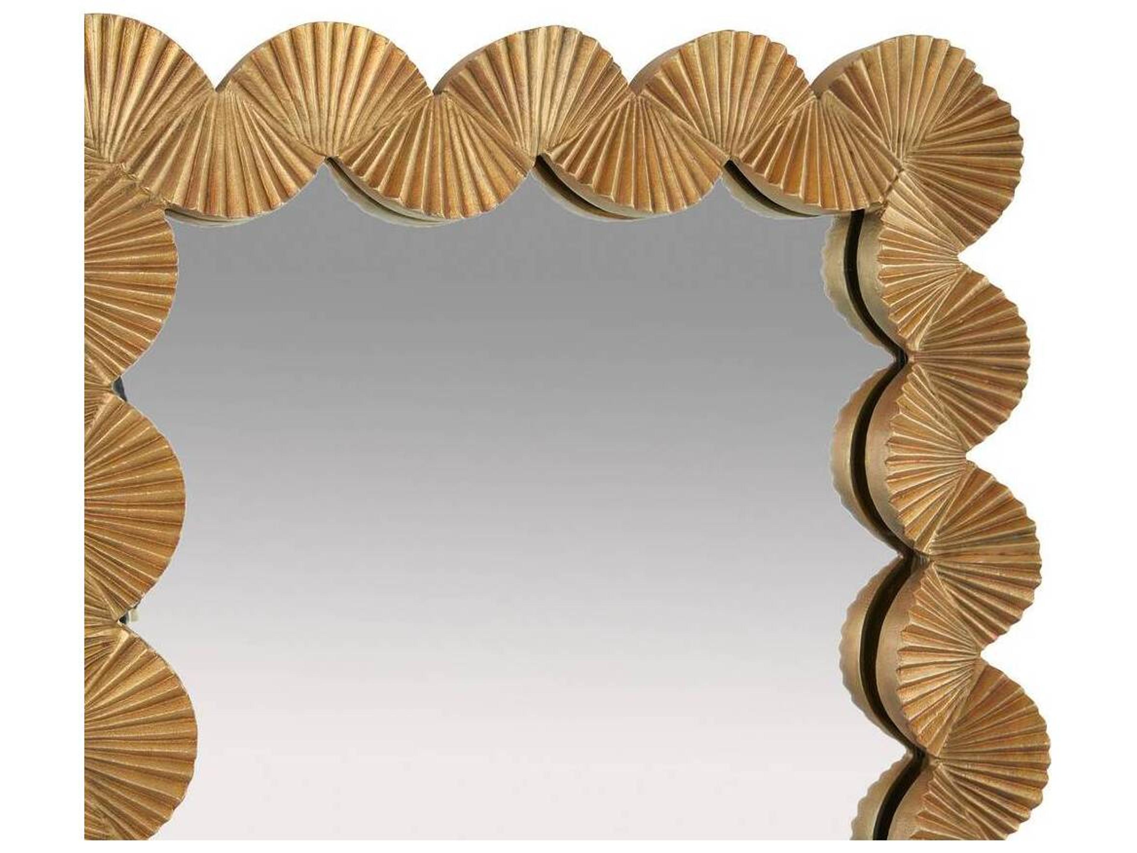 Arteriors Home Antique Brass Plain Wall Mirror Square