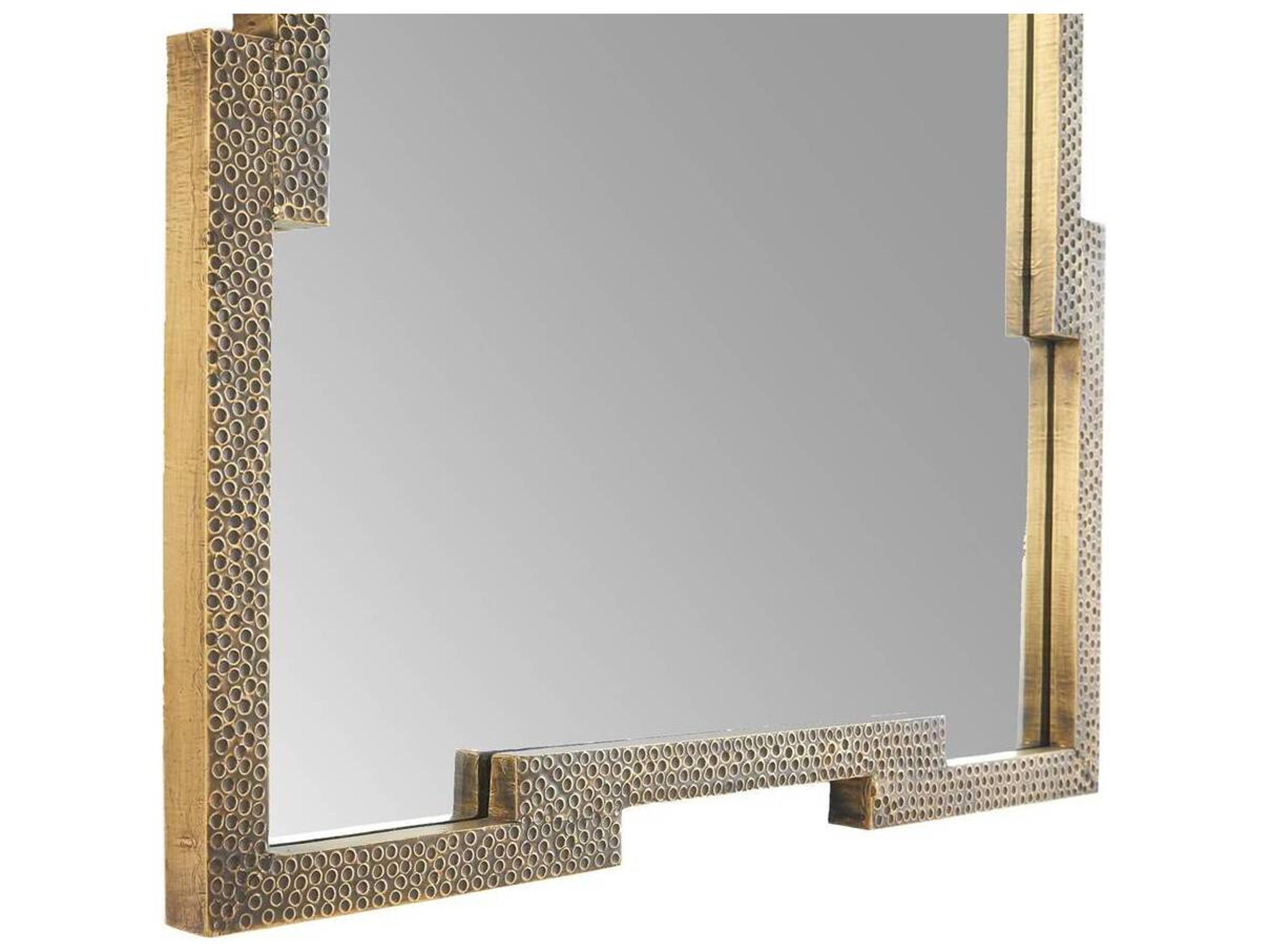 Arteriors Home Antique Brass Plain Wall Mirror Rectangular