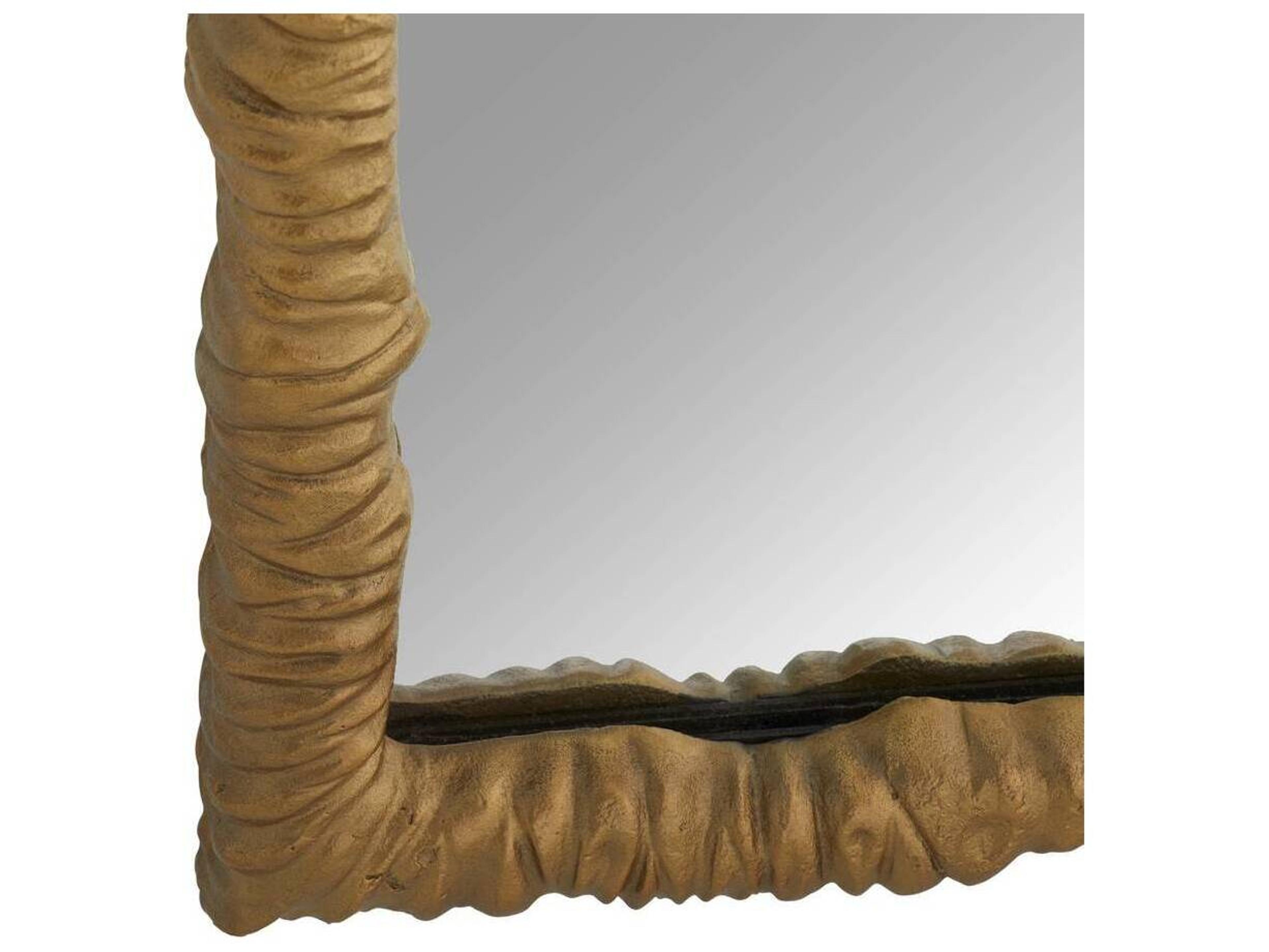 Arteriors Home Antique Brass Plain Floor Mirror Rectangular