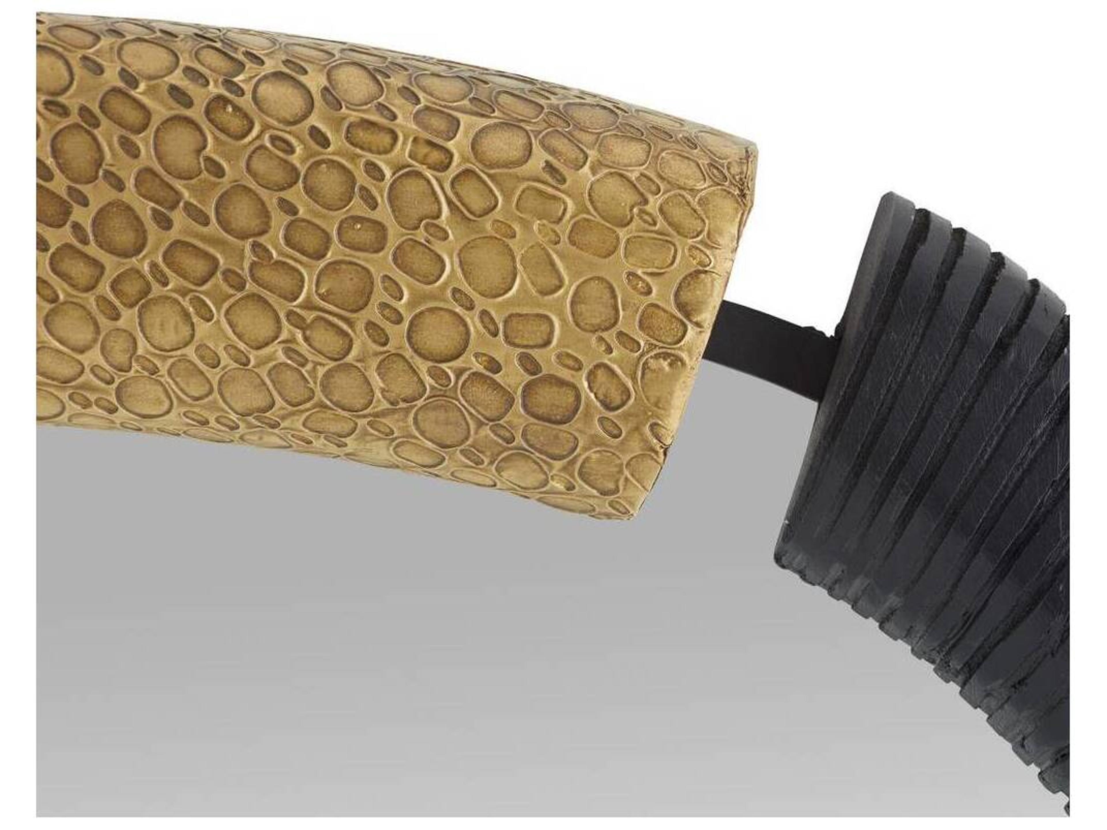 Arteriors Home Ebony Antique Brass Wall Mirror Oval