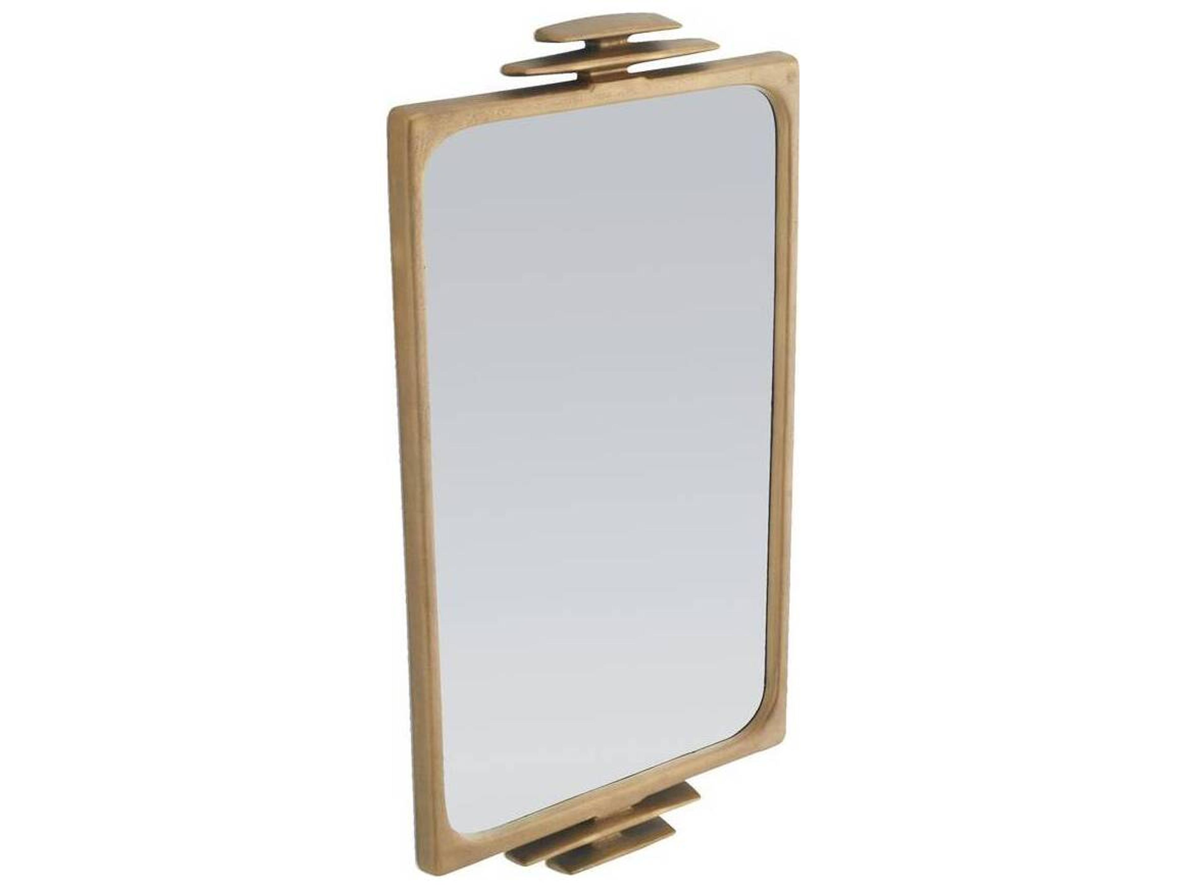 Arteriors Home Antique Brass Plain Wall Mirror Rectangular