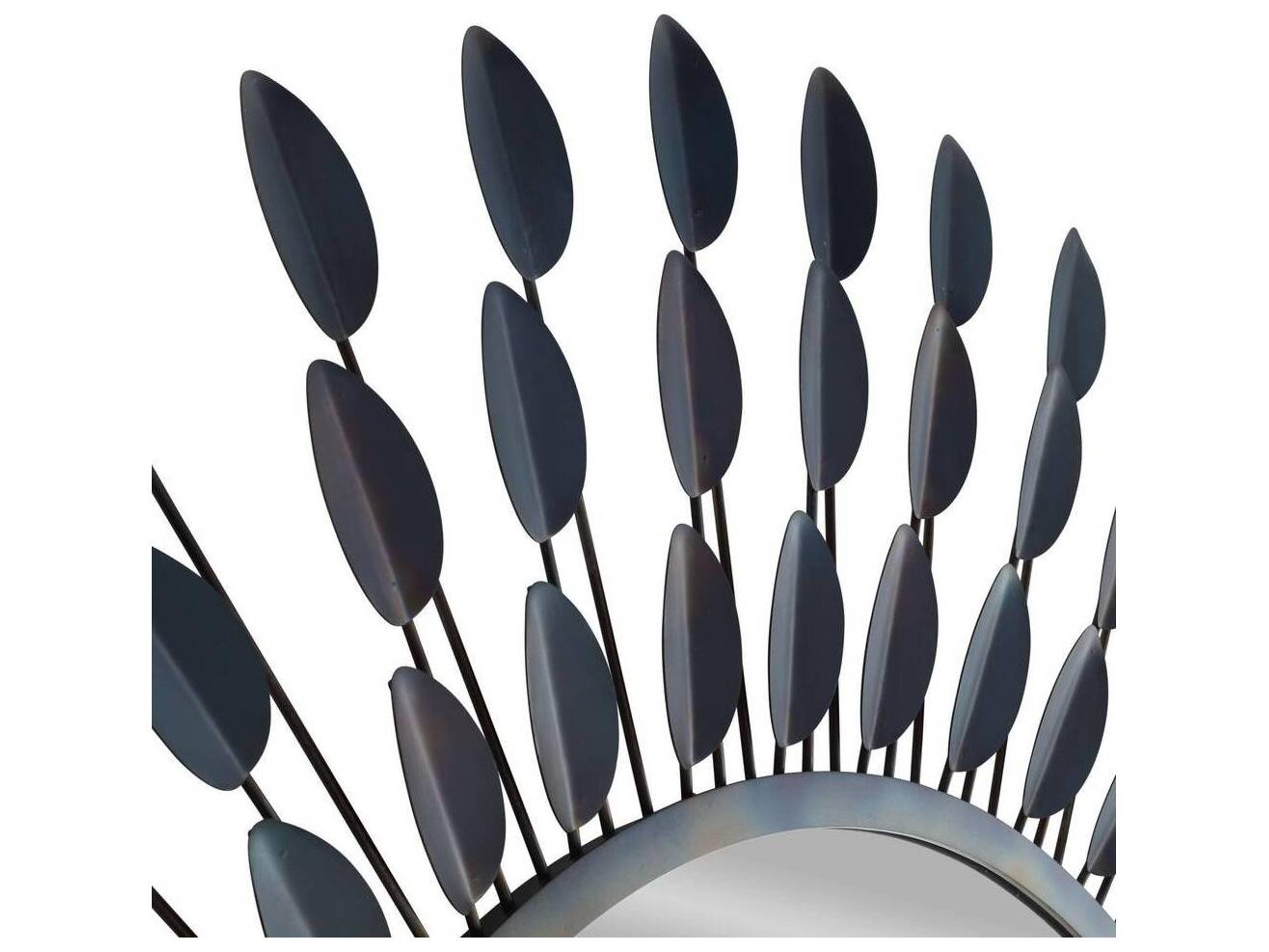 Arteriors Home Burnt Iron Plain Wall Mirror Sunburst