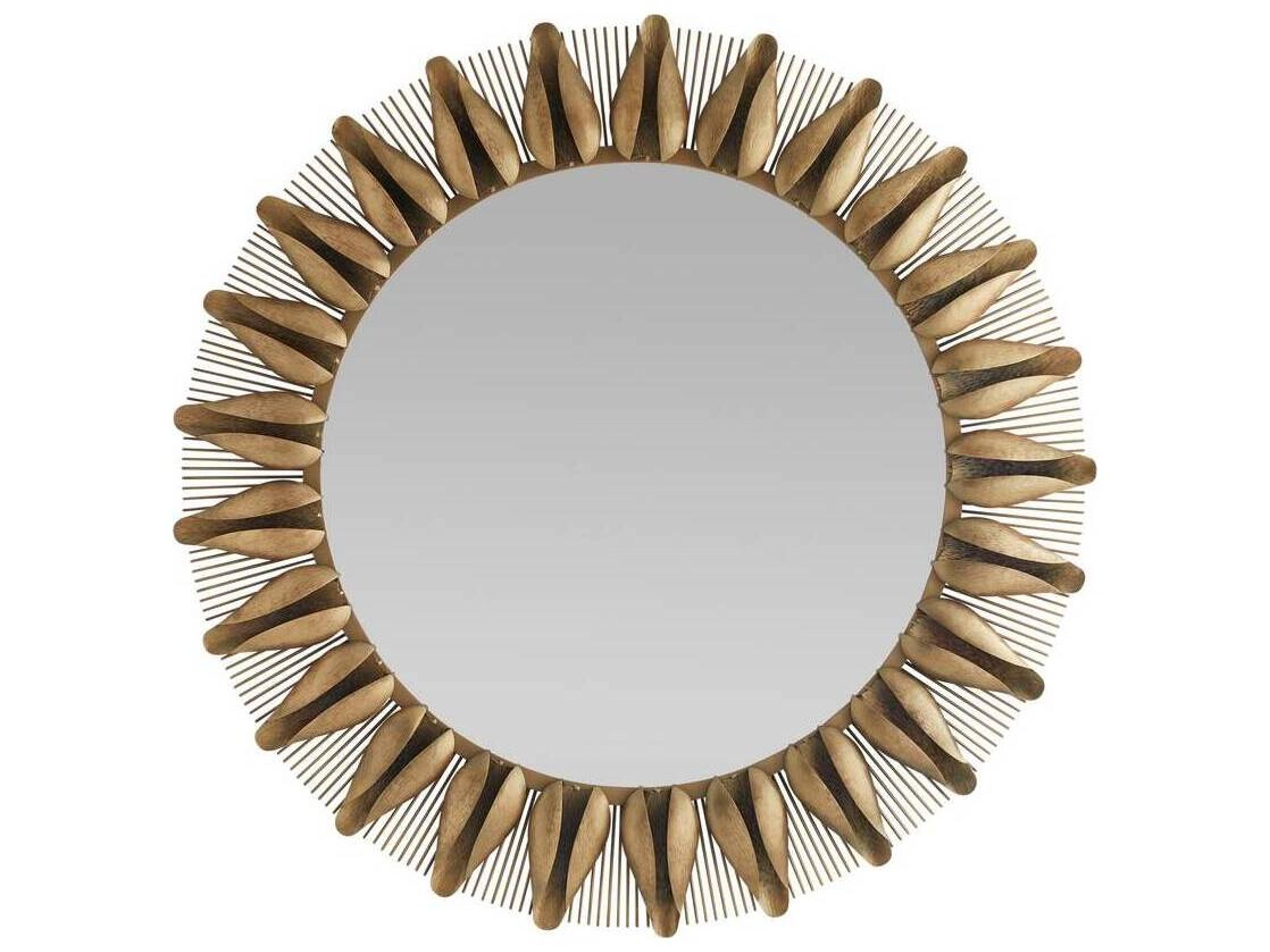 Goldie Mirror Sunburst Antique Brass
