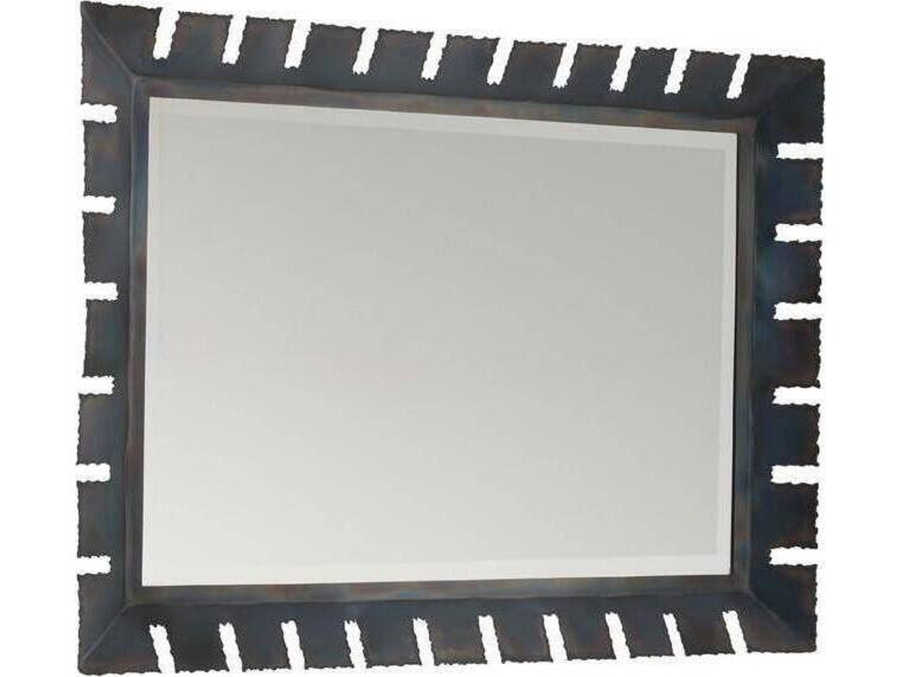 Arteriors Home Jaguar Burnt Iron Plain Black Rectangular Wall Mirror