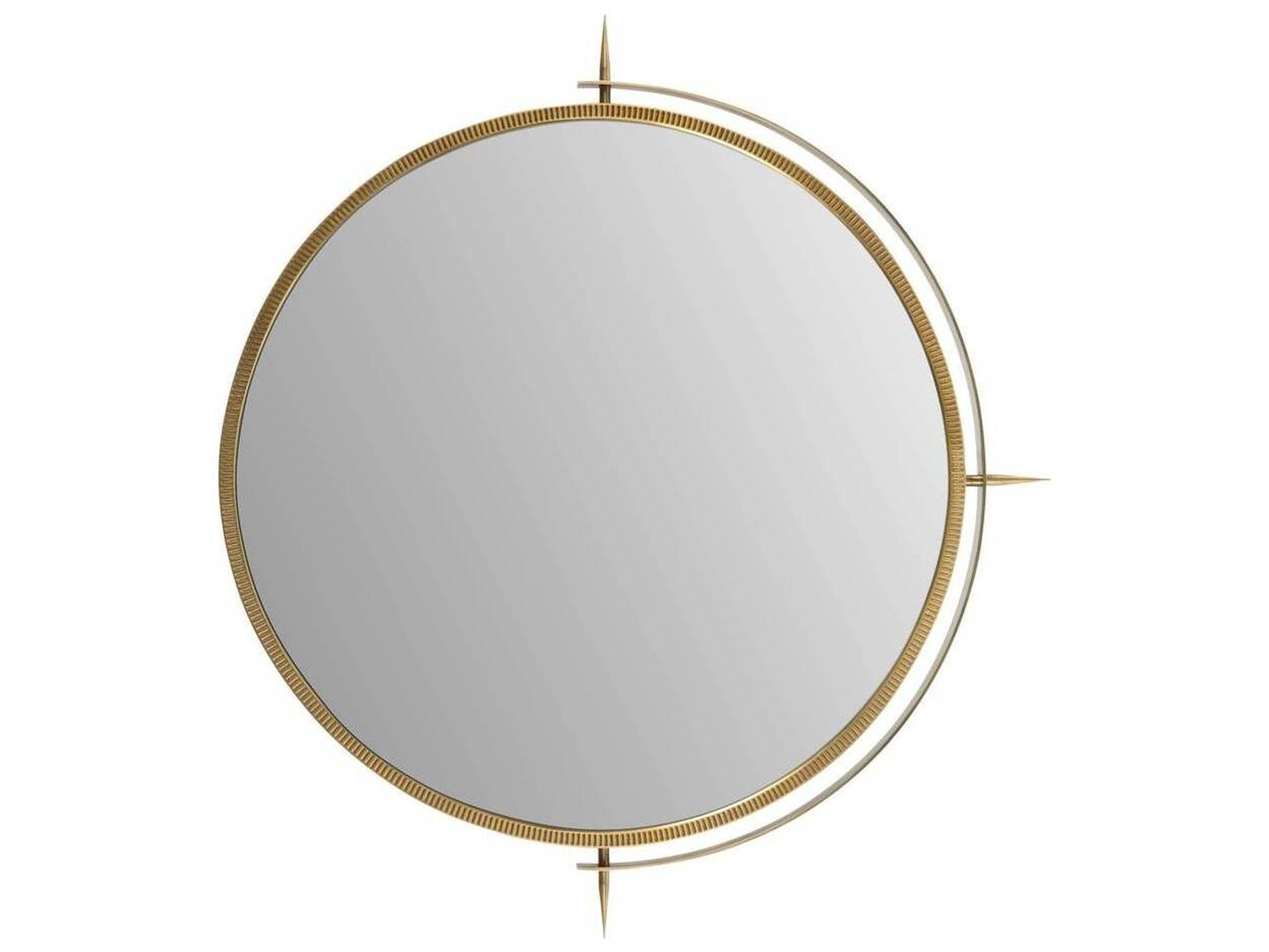 Arteriors Home Antique Brass Wall Mirror Round