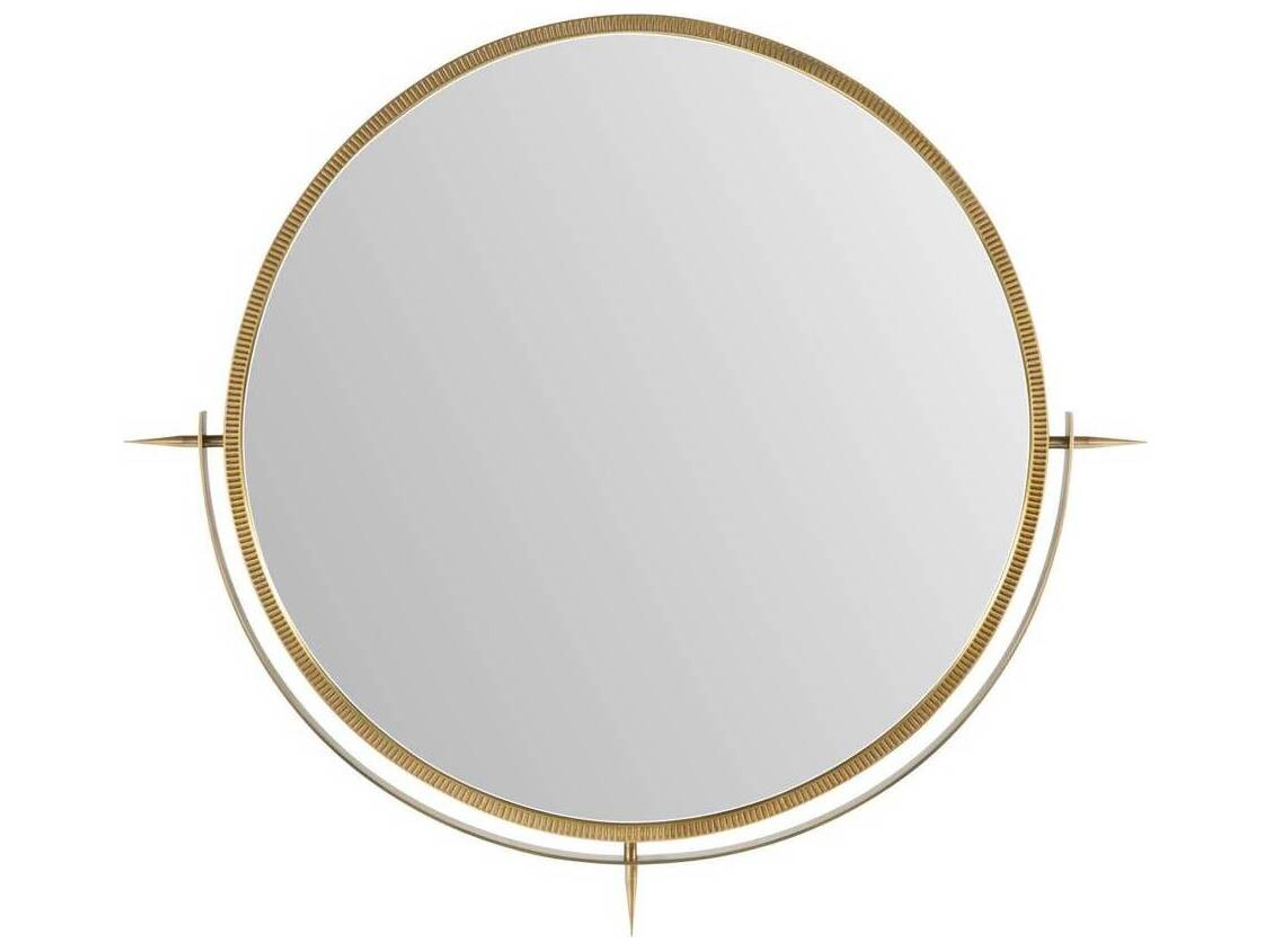 Arteriors Home Antique Brass Wall Mirror Round