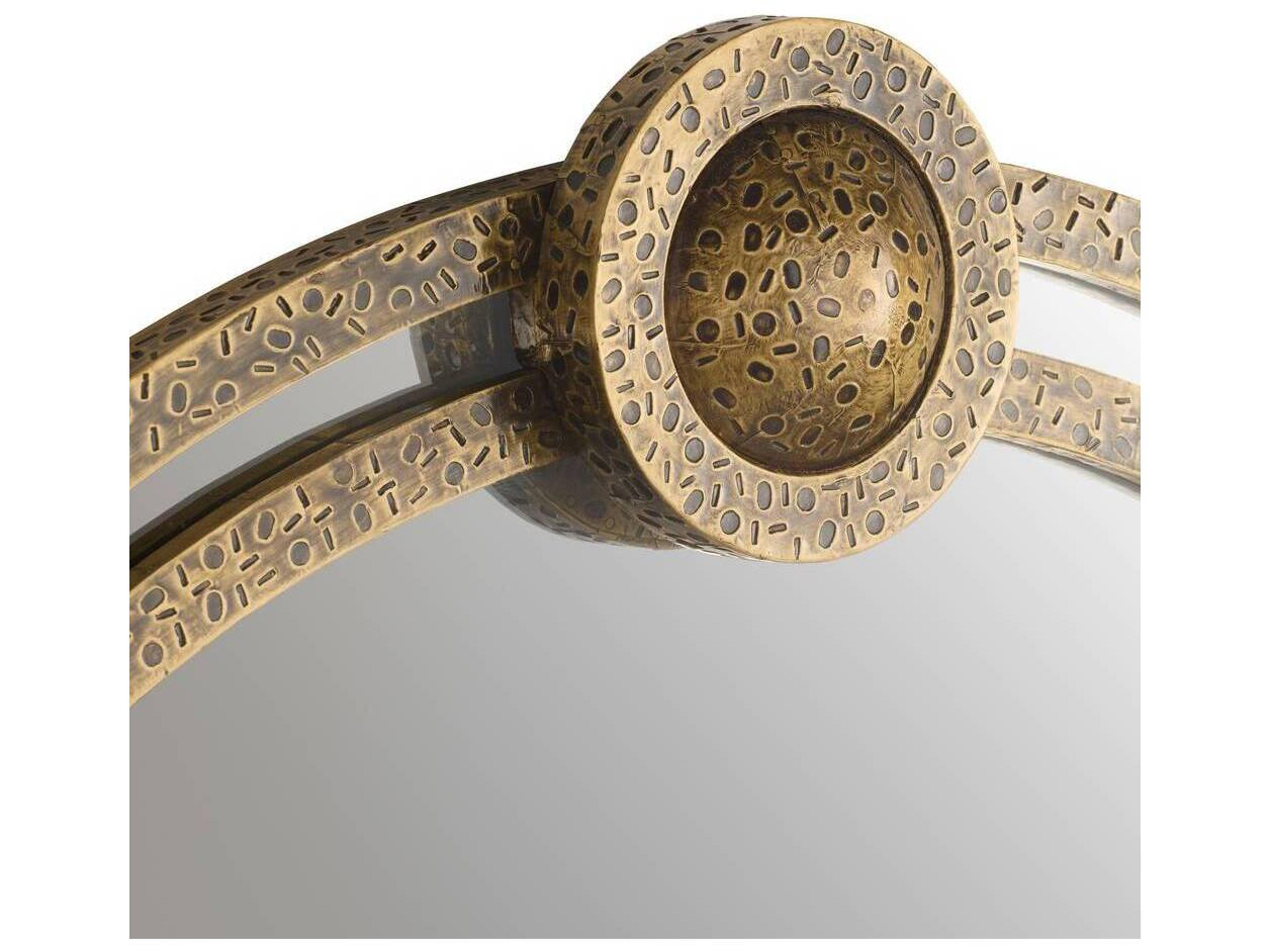 Arteriors Home Antique Brass Wall Mirror Round