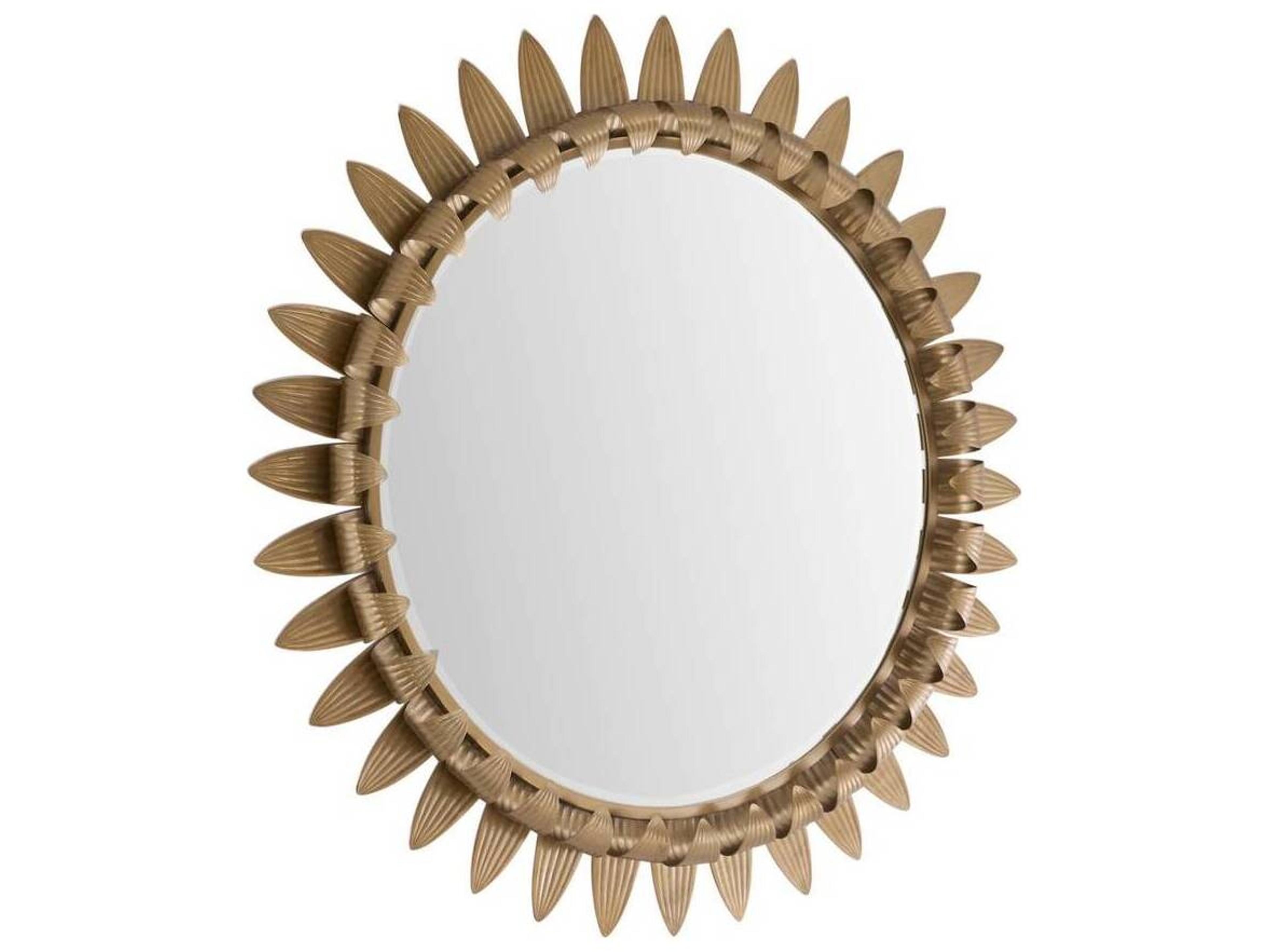Arteriors Home Antique Brass Wall Mirror Sunburst