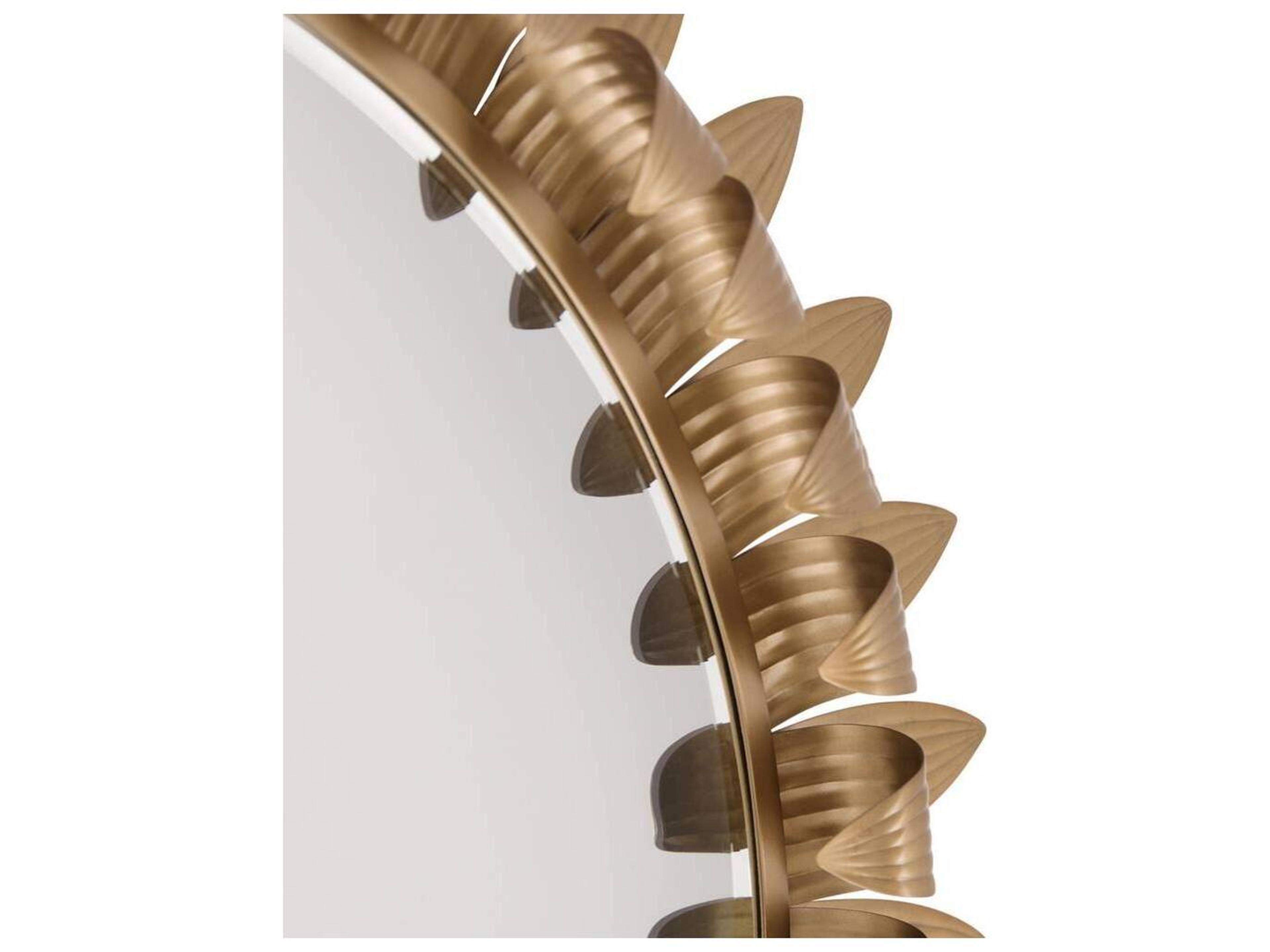 Arteriors Home Antique Brass Wall Mirror Sunburst