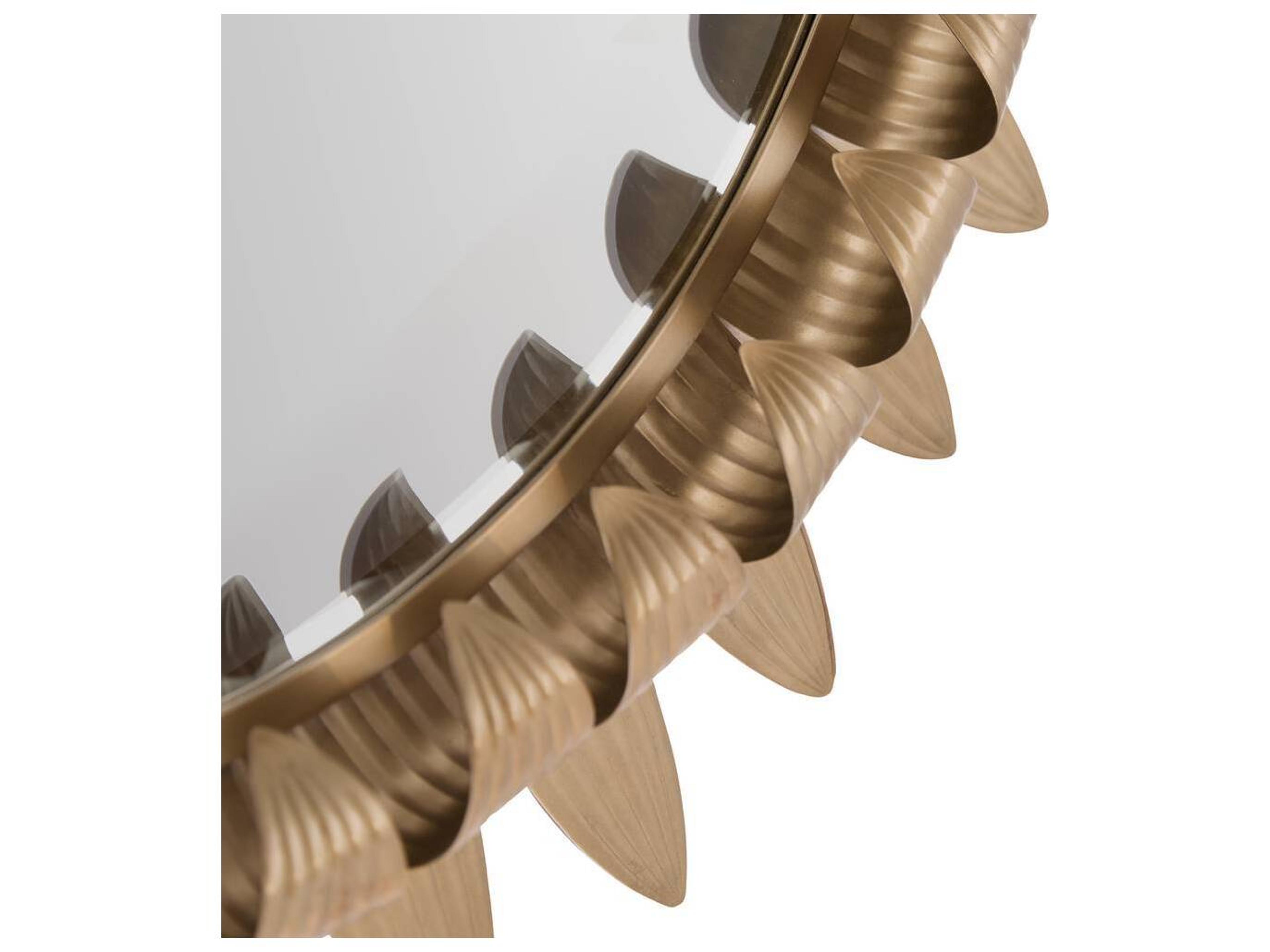 Arteriors Home Antique Brass Wall Mirror Sunburst