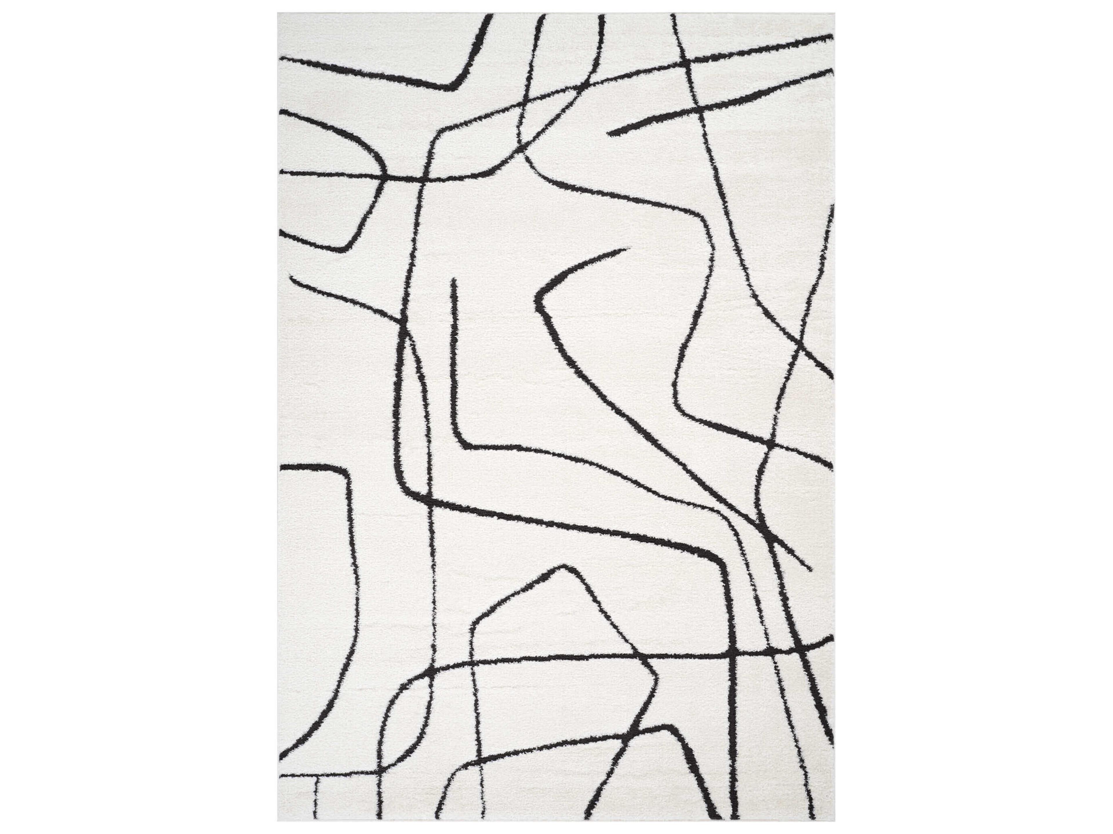 Monotone Abstract Area Rug
