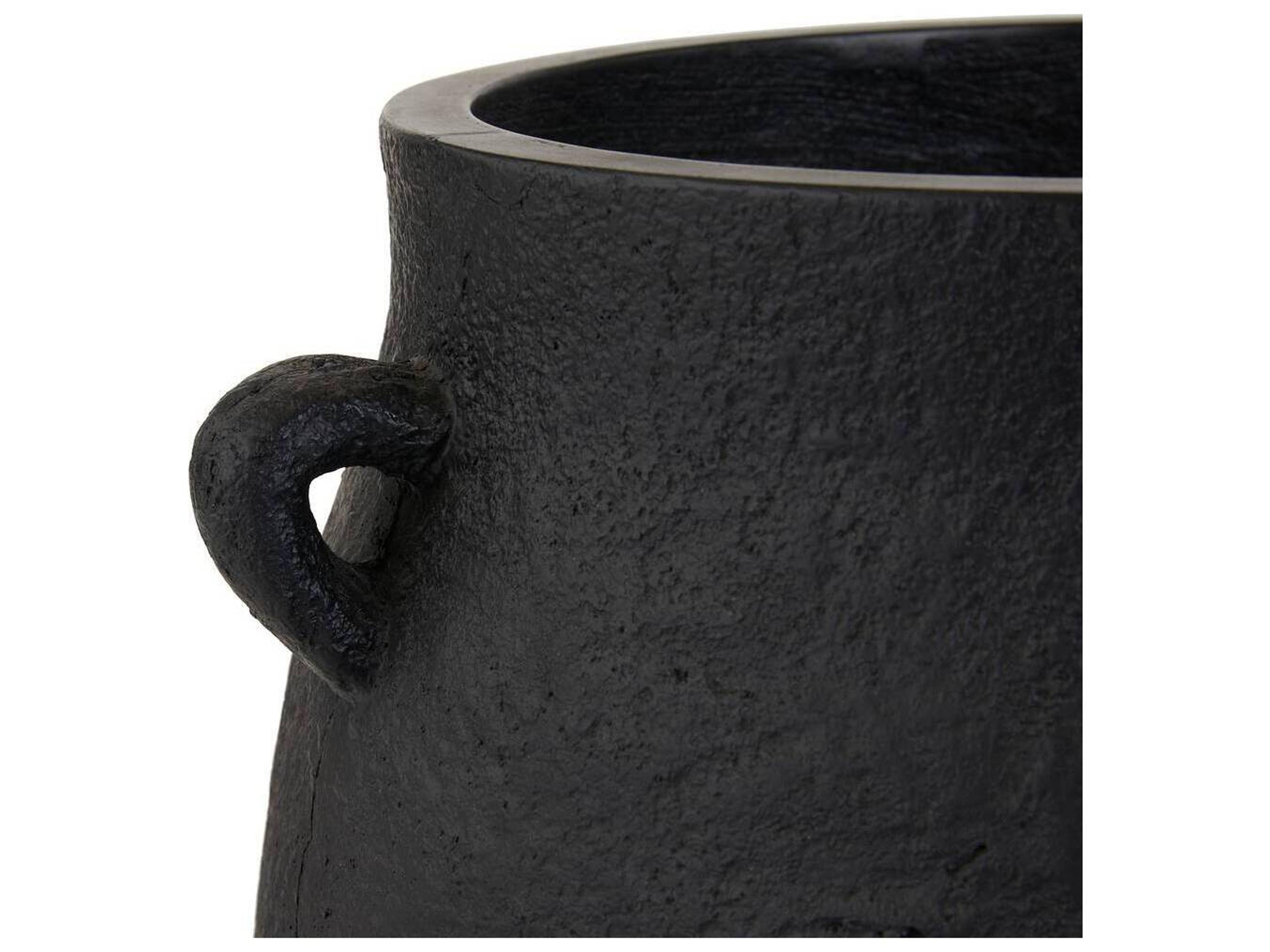 Arteriors Outdoor Chicago Matte Black Planter