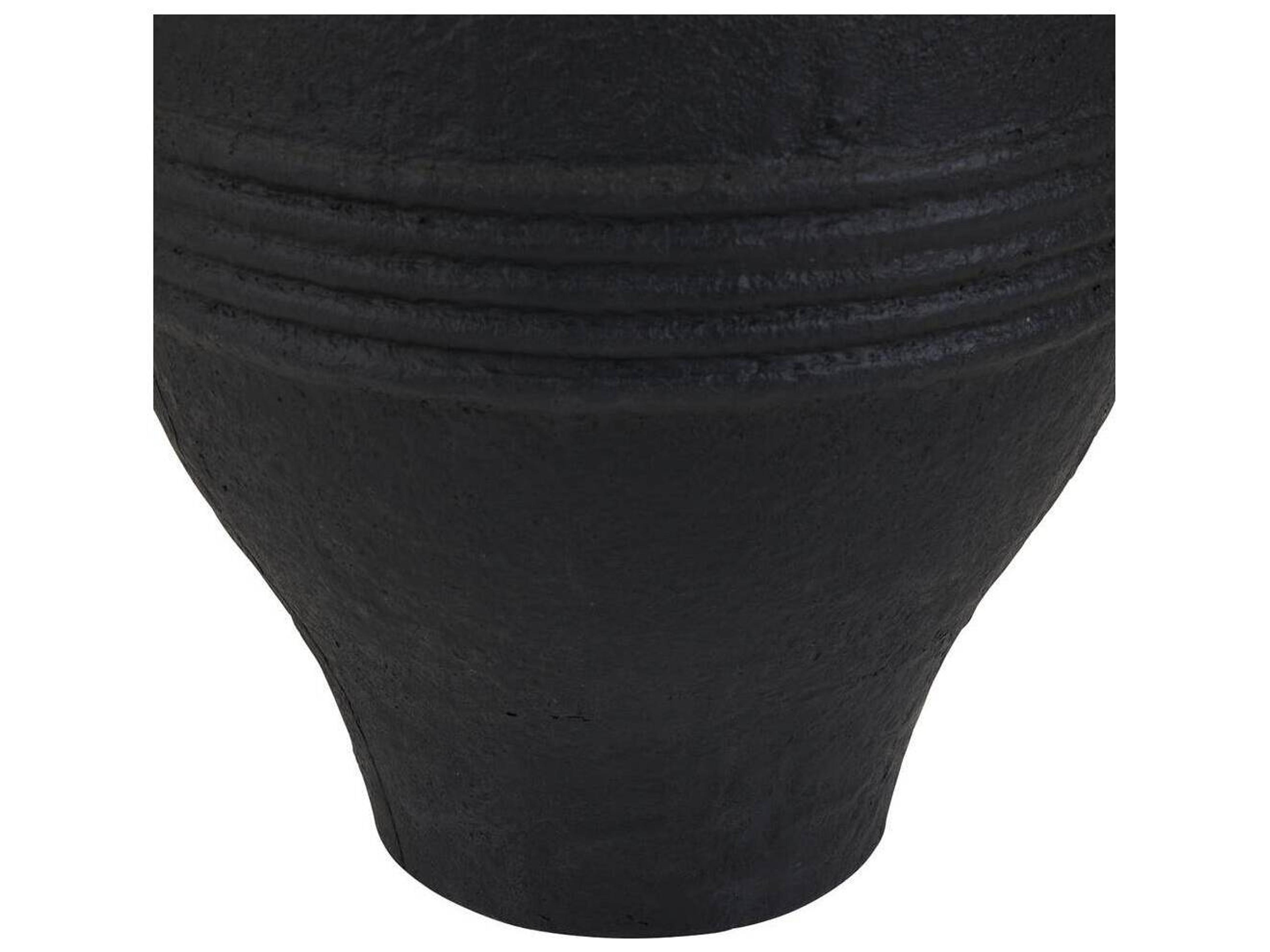 Arteriors Outdoor Chicago Matte Black Planter