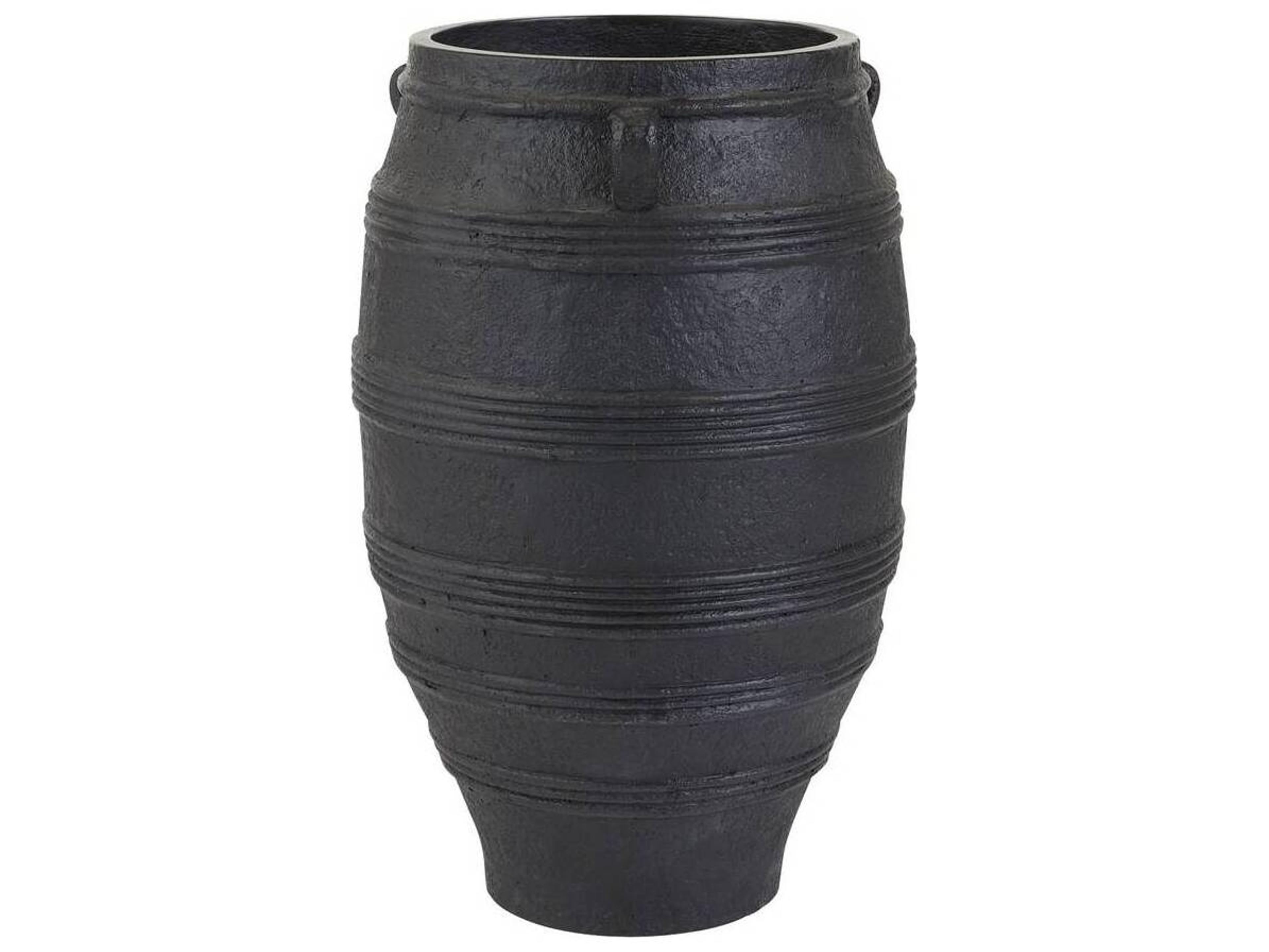 Arteriors Outdoor Chicago Matte Black Planter