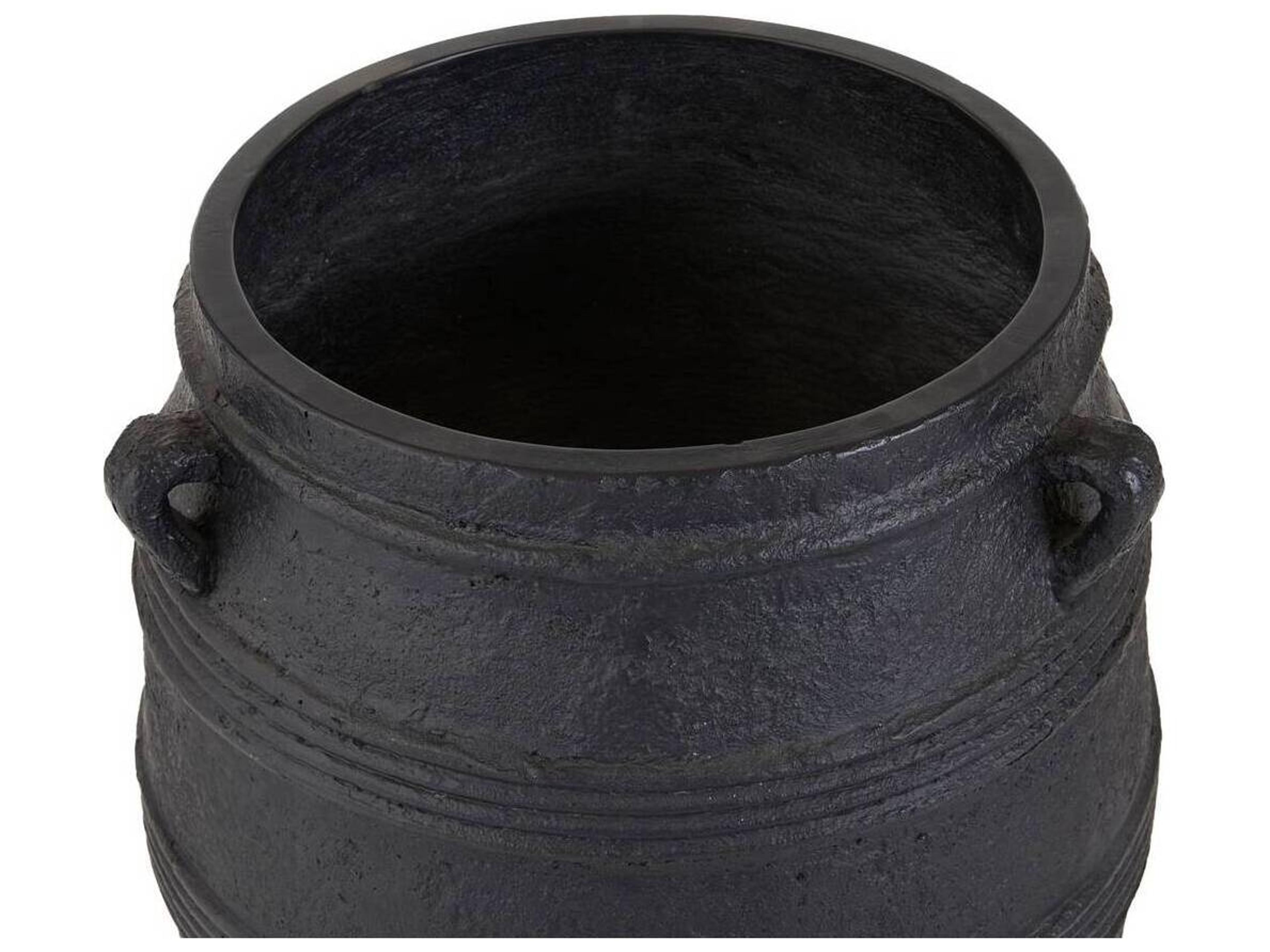 Arteriors Outdoor Chicago Matte Black Planter
