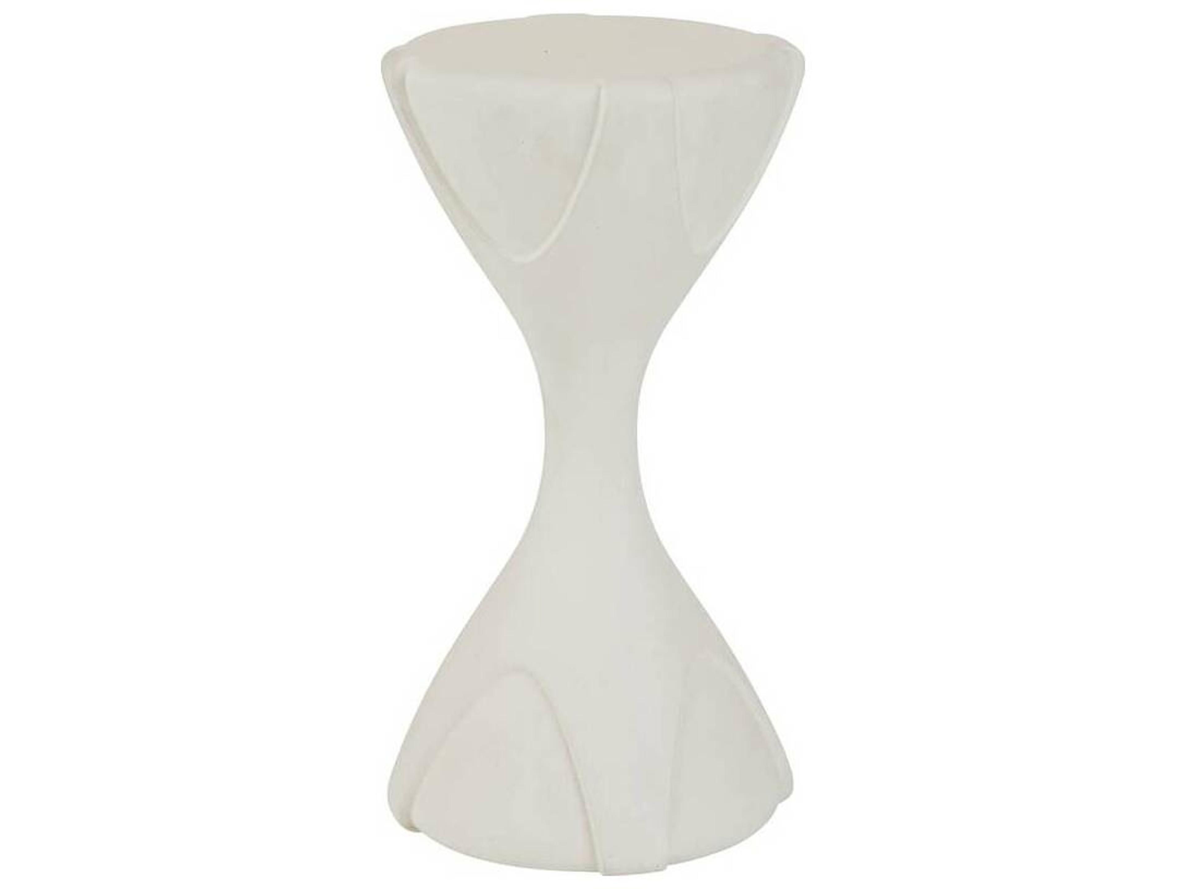 Arteriors Outdoor Dewey Ivory Concrete Round End Table