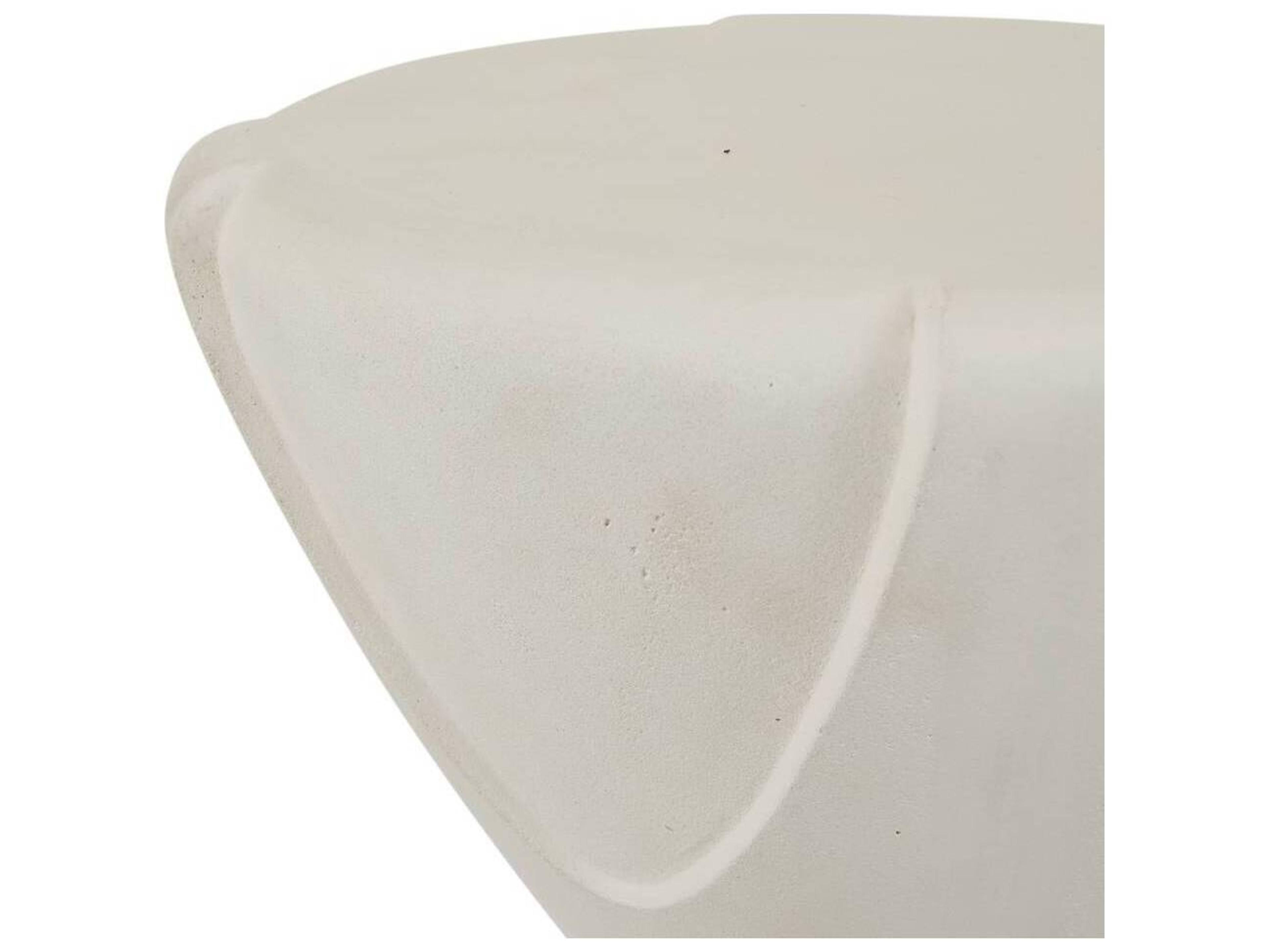 Arteriors Outdoor Dewey Ivory Concrete Round End Table