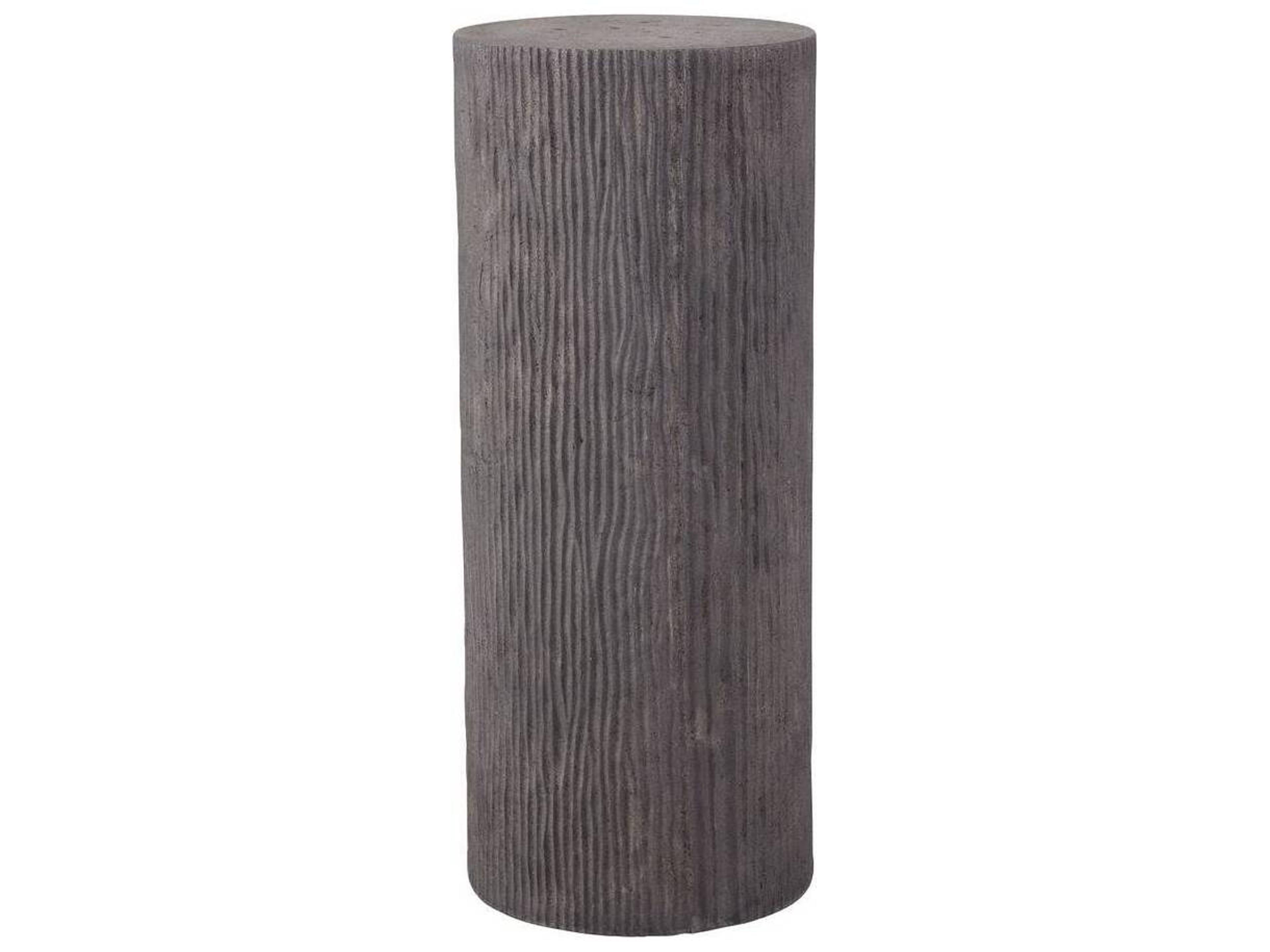 Arteriors Outdoor Davos Black Concrete Round End Table