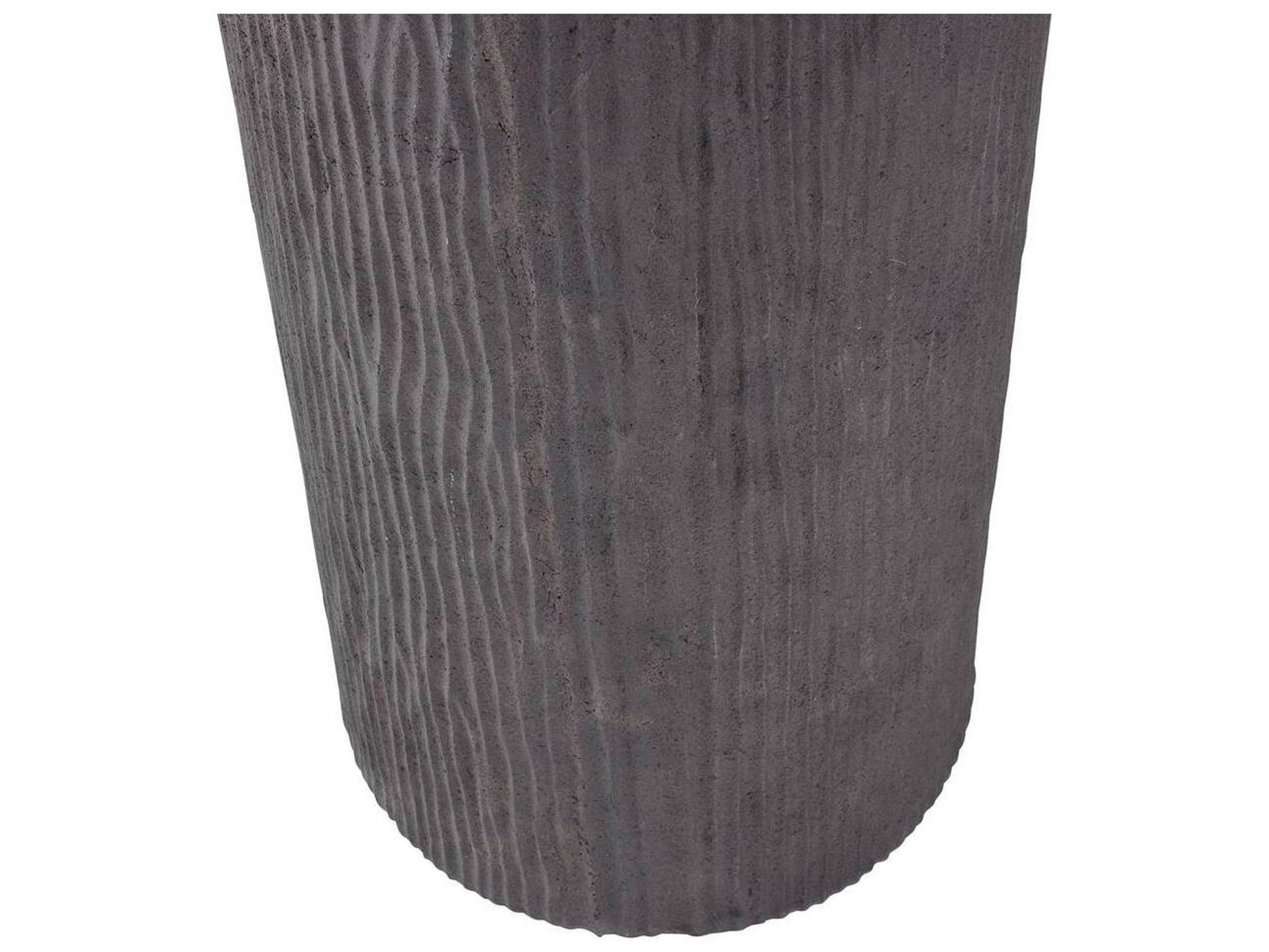 Arteriors Outdoor Davos Black Concrete Round End Table