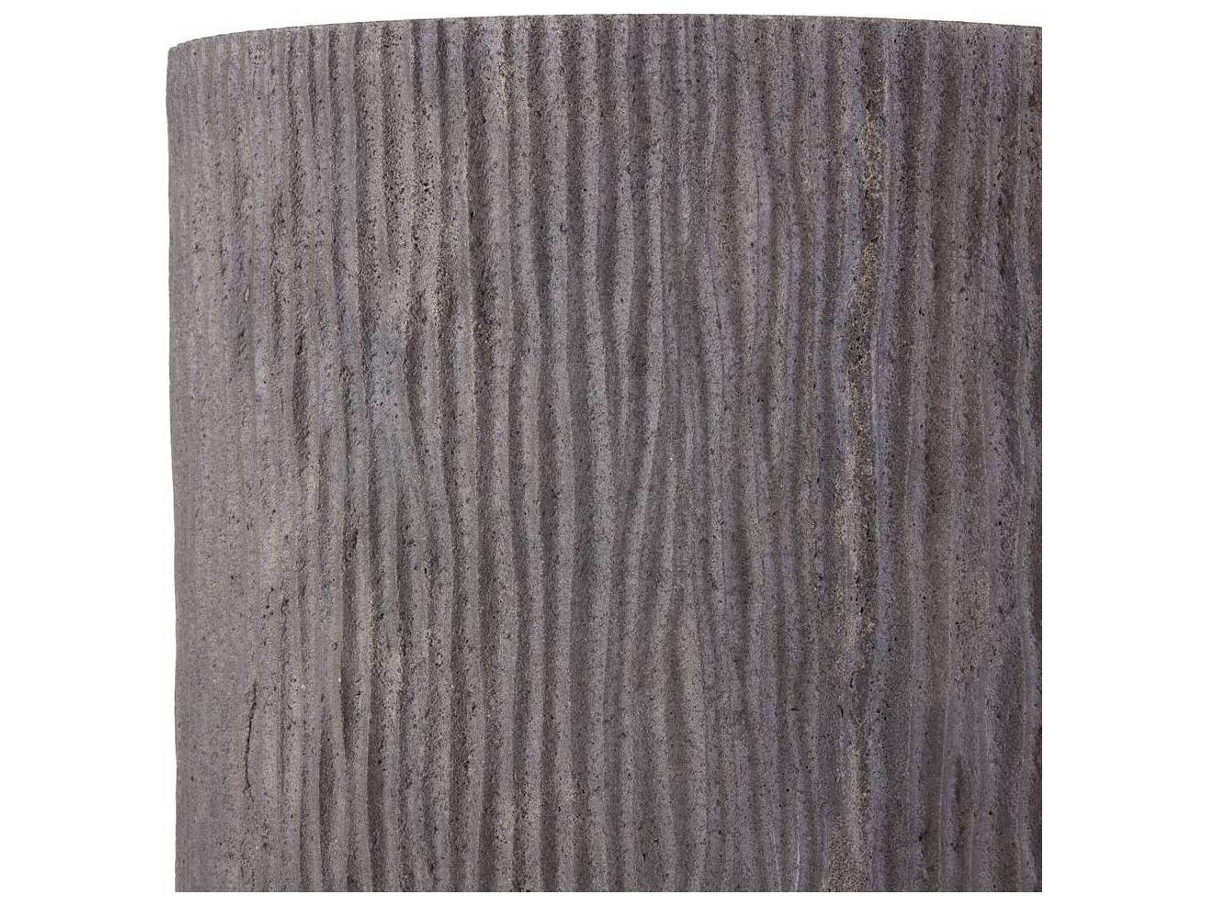 Arteriors Outdoor Davos Black Concrete Round End Table