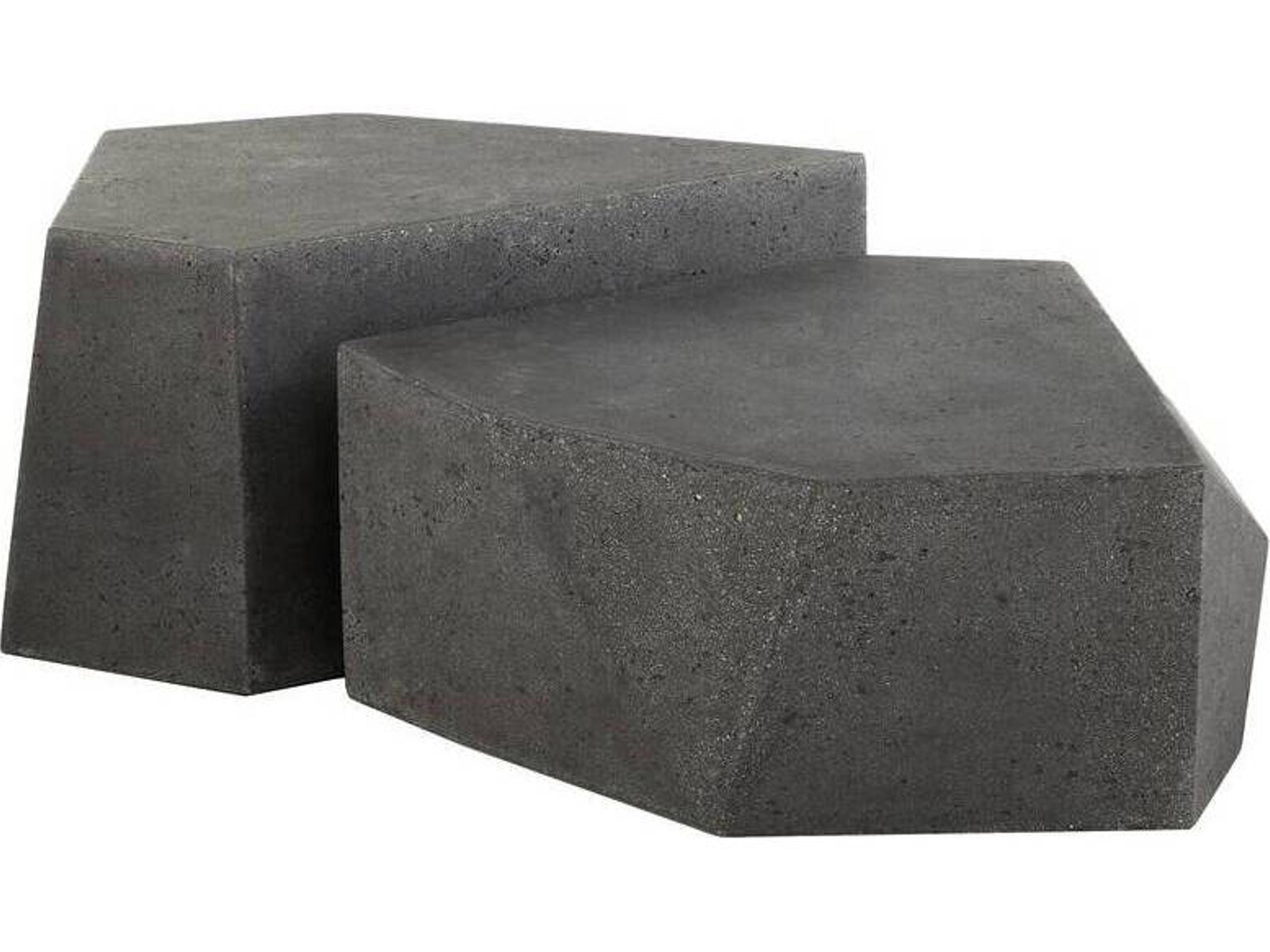 Arteriors Outdoor Drover Black Concrete Coffee Table