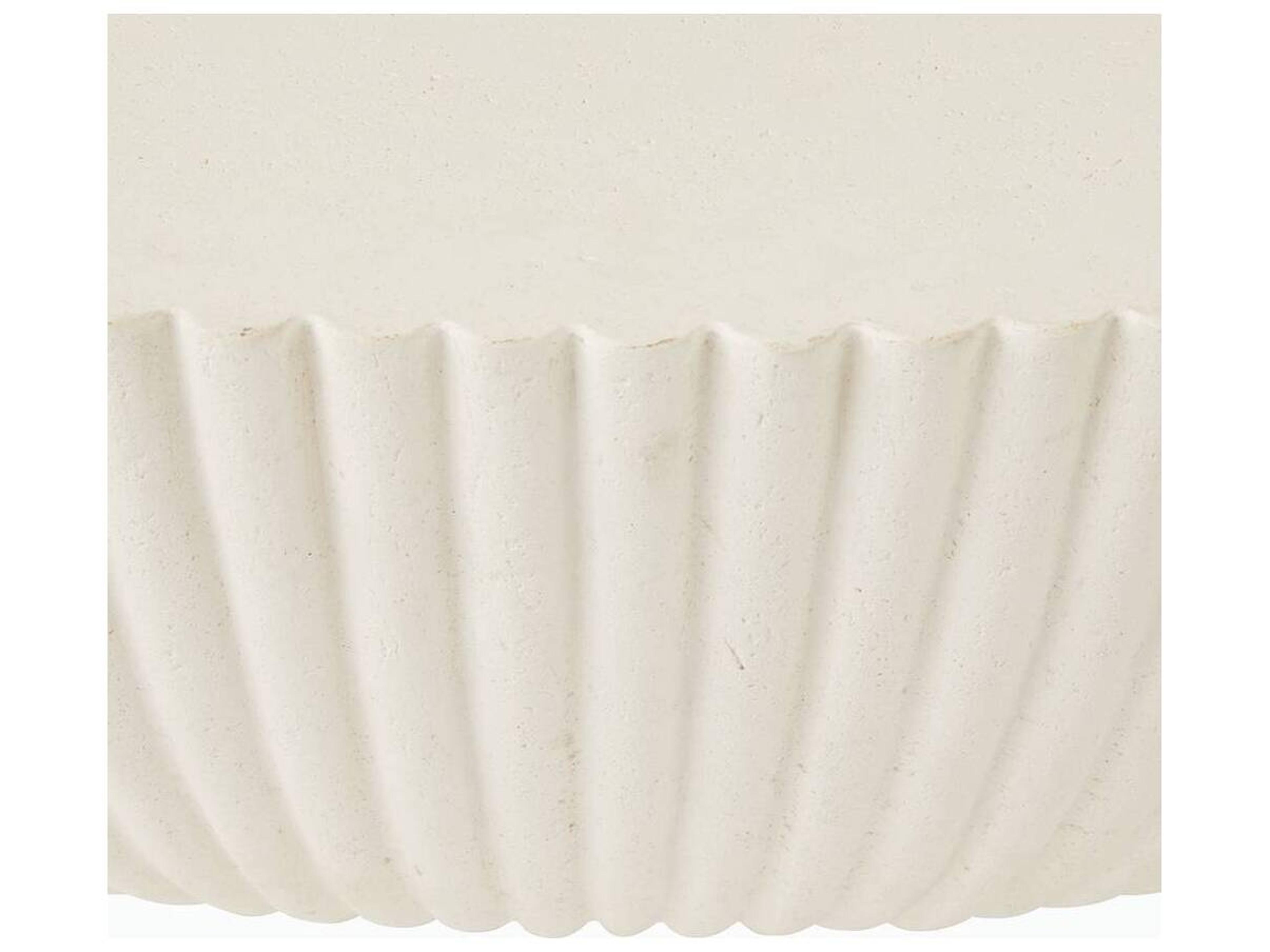 Arteriors Outdoor Etta Ivory Blackened Bronze Concrete Round Coffee Table