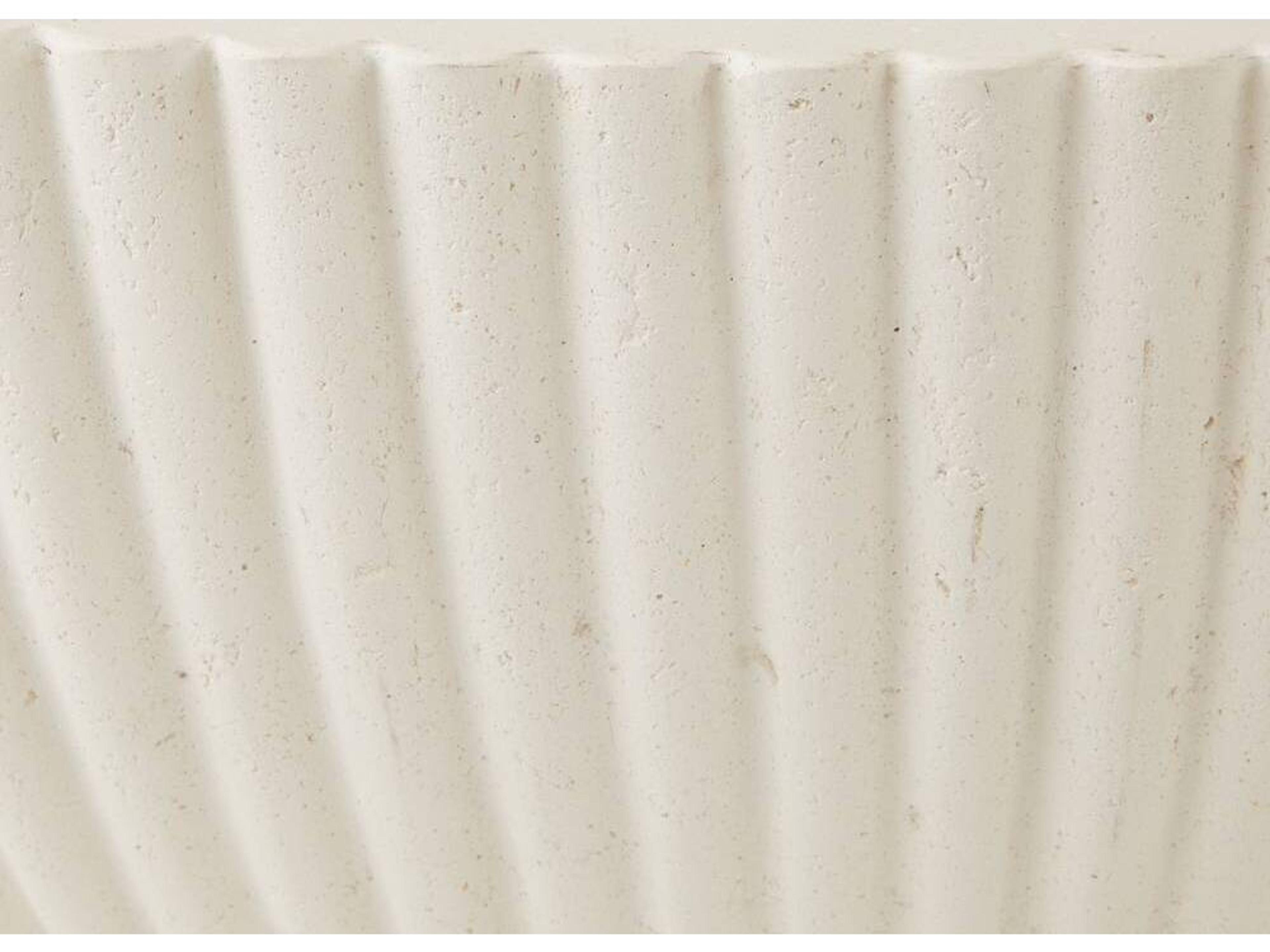 Arteriors Outdoor Etta Ivory Blackened Bronze Concrete Round Coffee Table