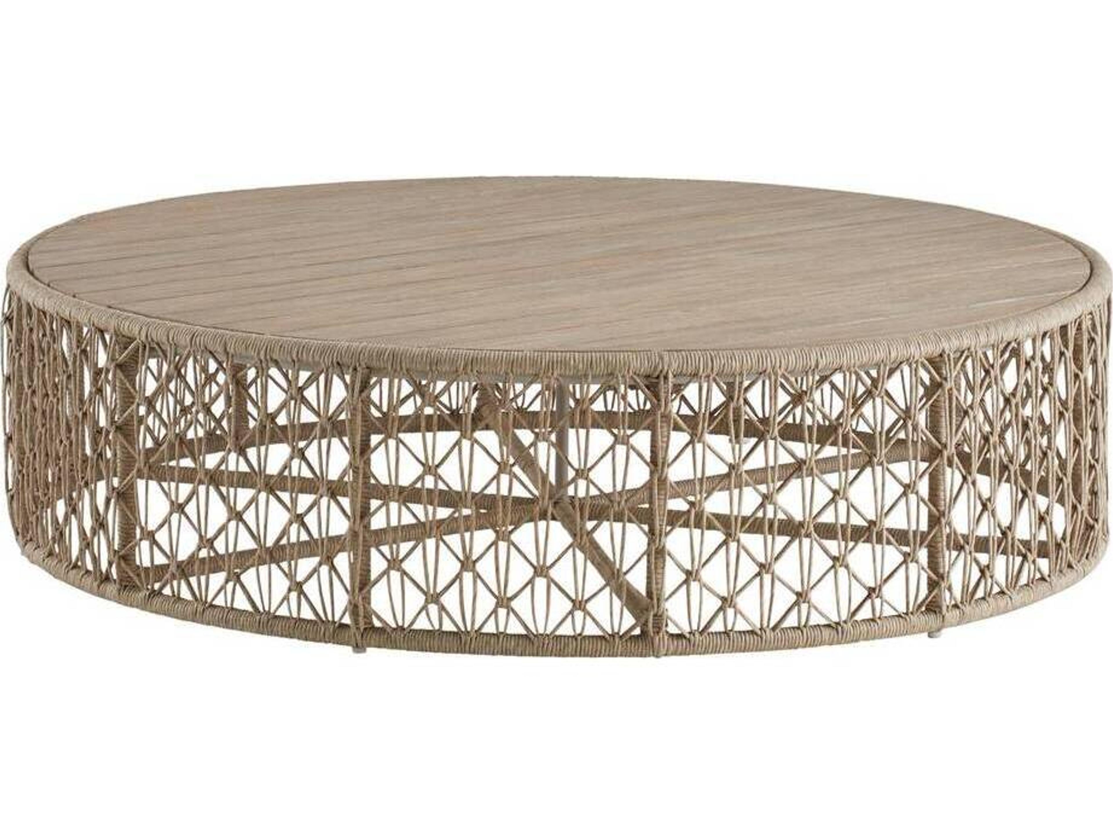 Hugo Round Coffee Table Teak and Rattan