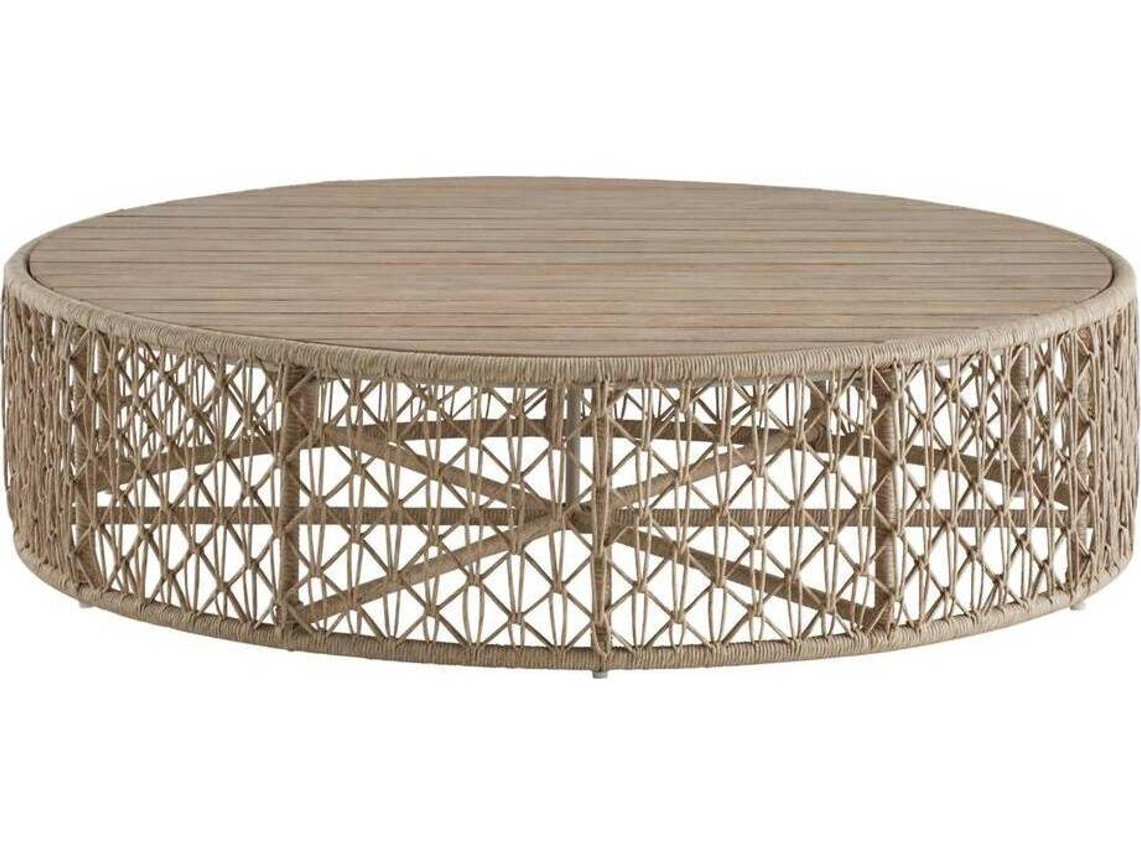 Arteriors Outdoor Hugo Dune Teak Round Coffee Table