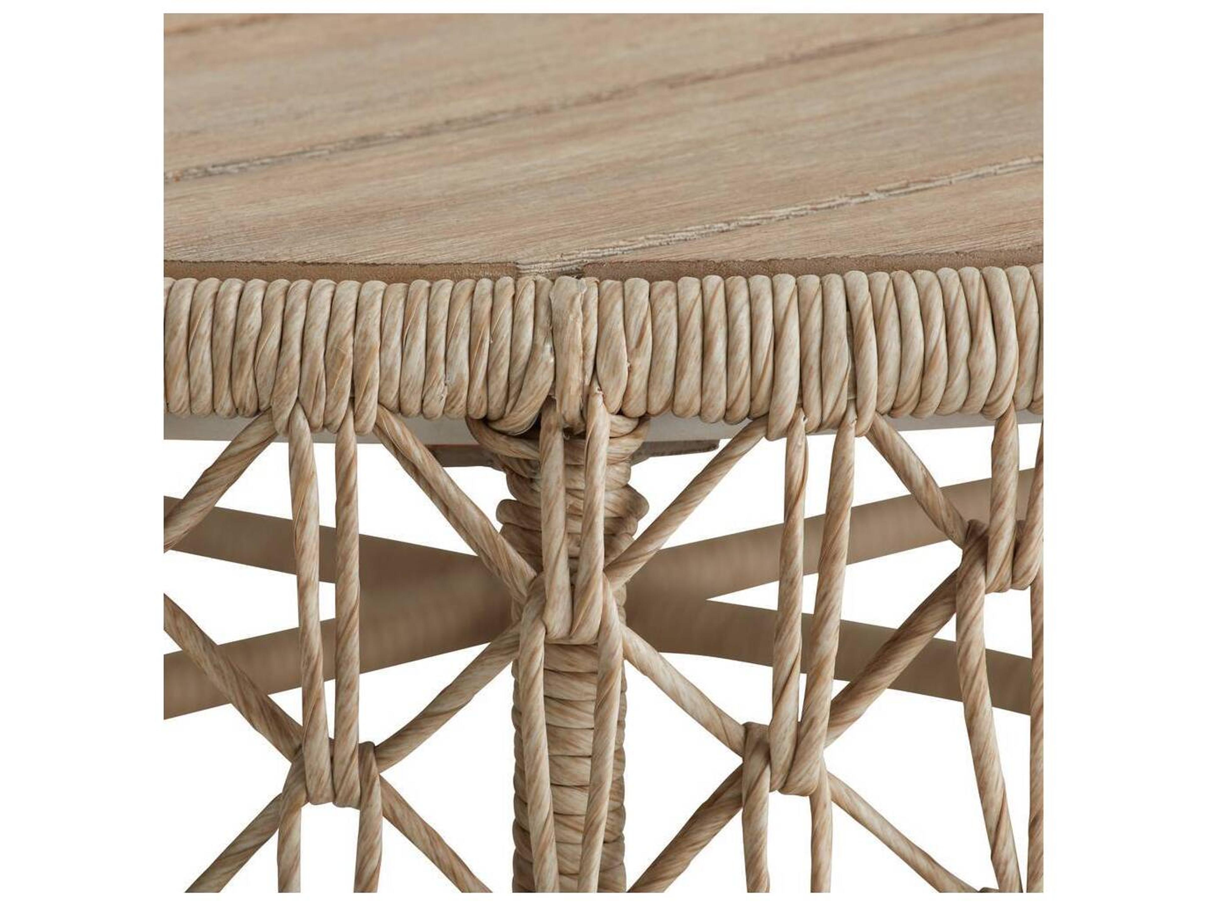 Arteriors Outdoor Hugo Dune Teak Round Coffee Table