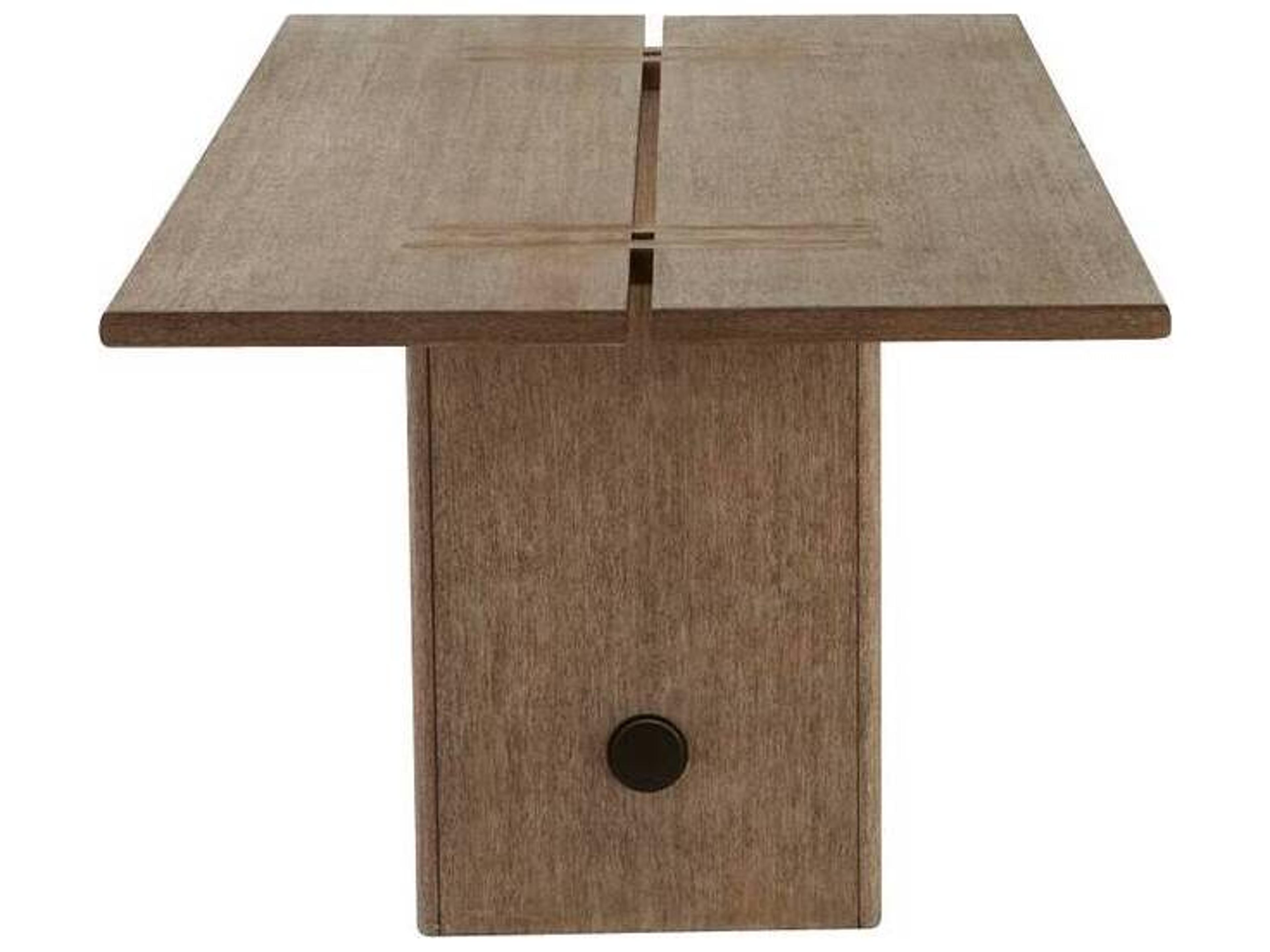 Arteriors Outdoor Dominic Willow Aged Bronze Teak Rectangular Dining Table