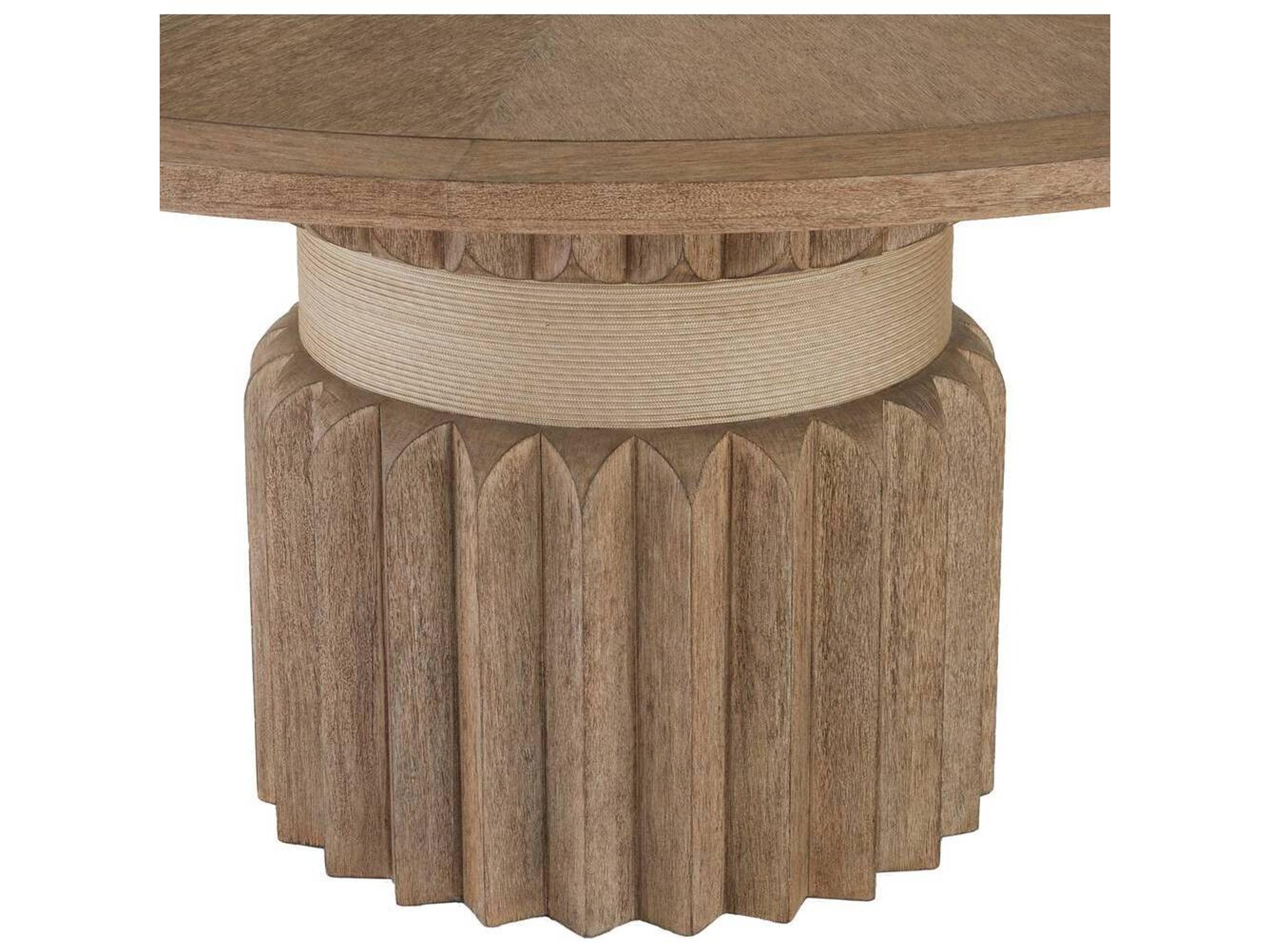 Arteriors Outdoor Echo Willow Teak Round Dining Table