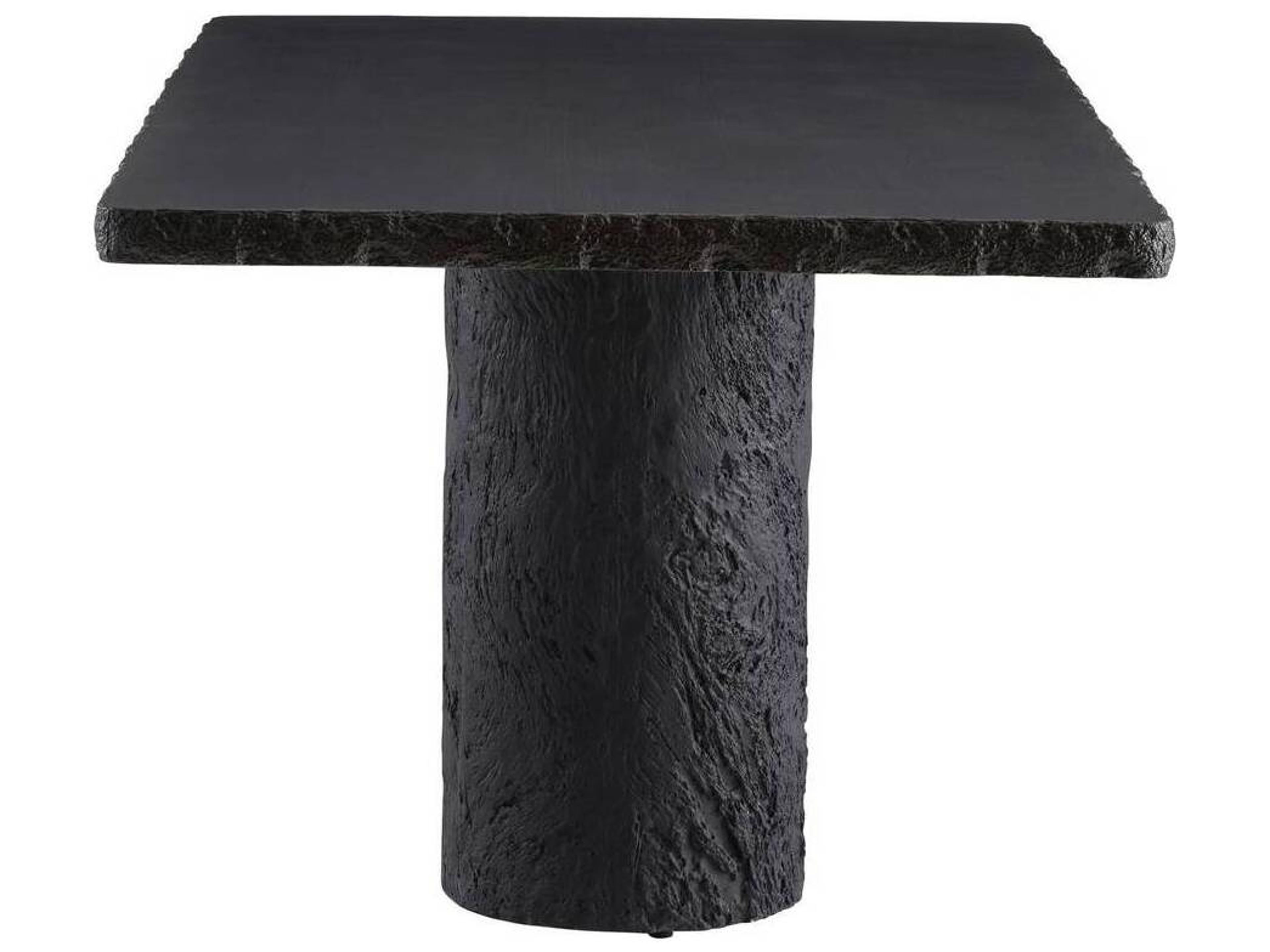 Arteriors Outdoor Gemini Matte Carbon Concrete Rectangular Dining Table