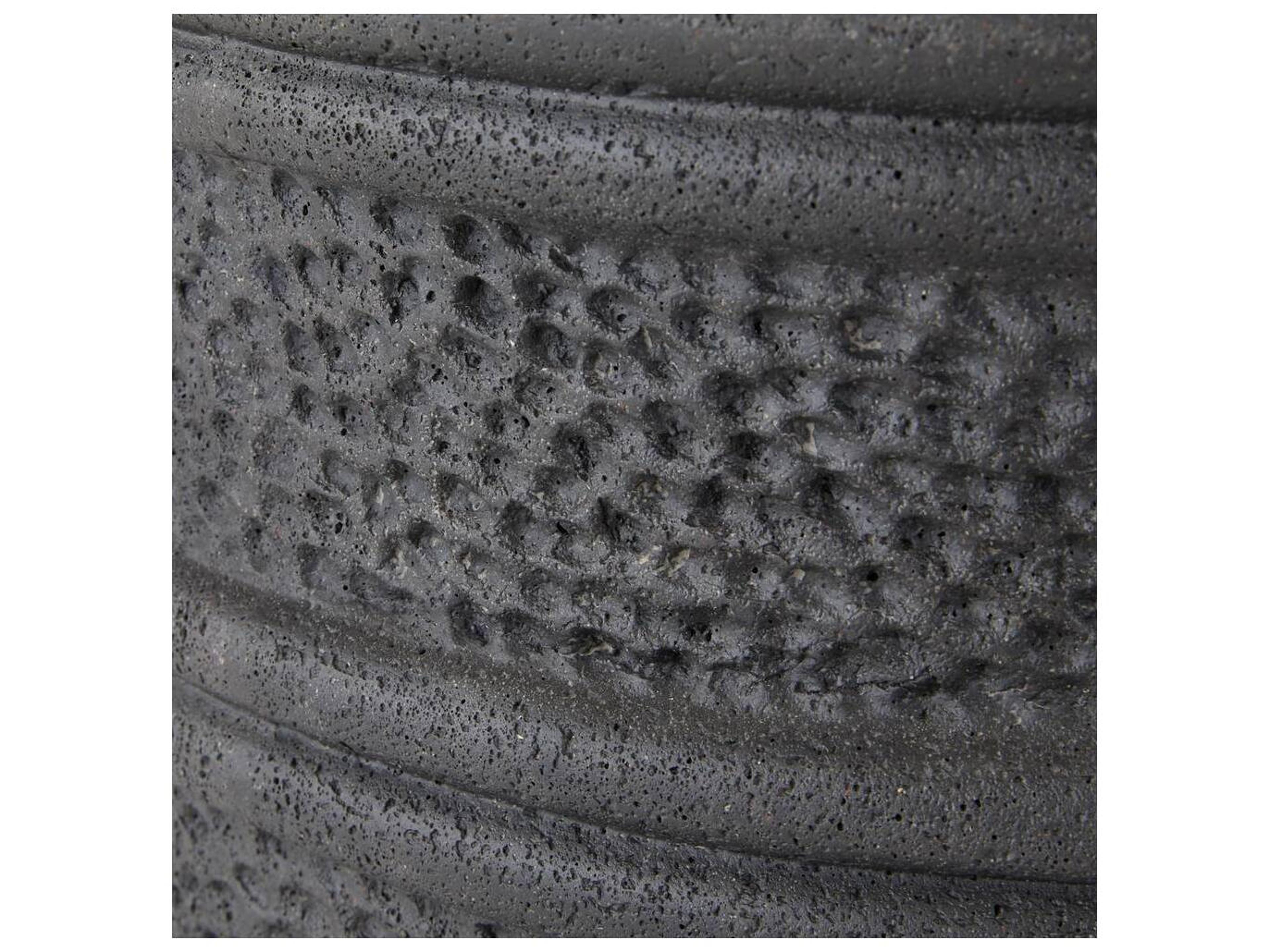 Arteriors Outdoor Dermot Black Concrete Round End Table