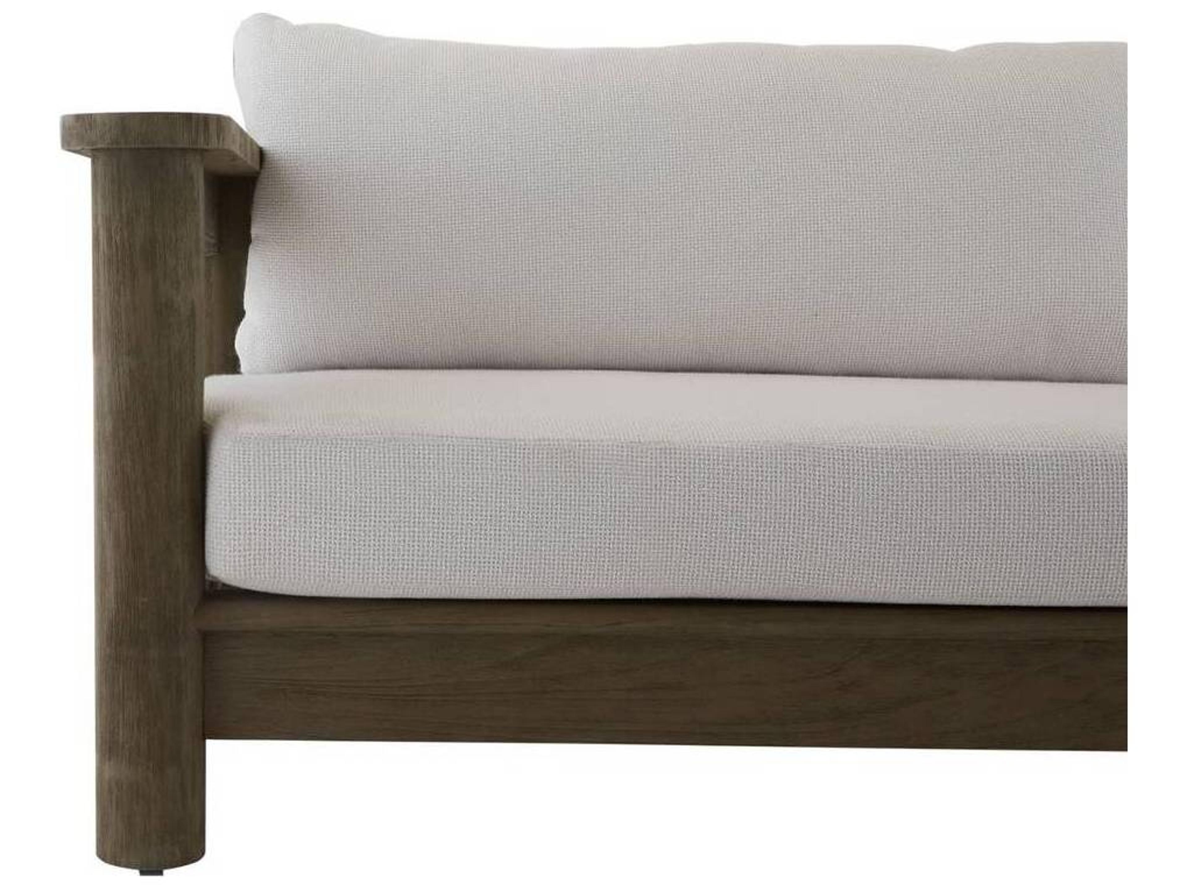 Arteriors Outdoor Caldwell Shale Weathered Teak Cushion Sofa